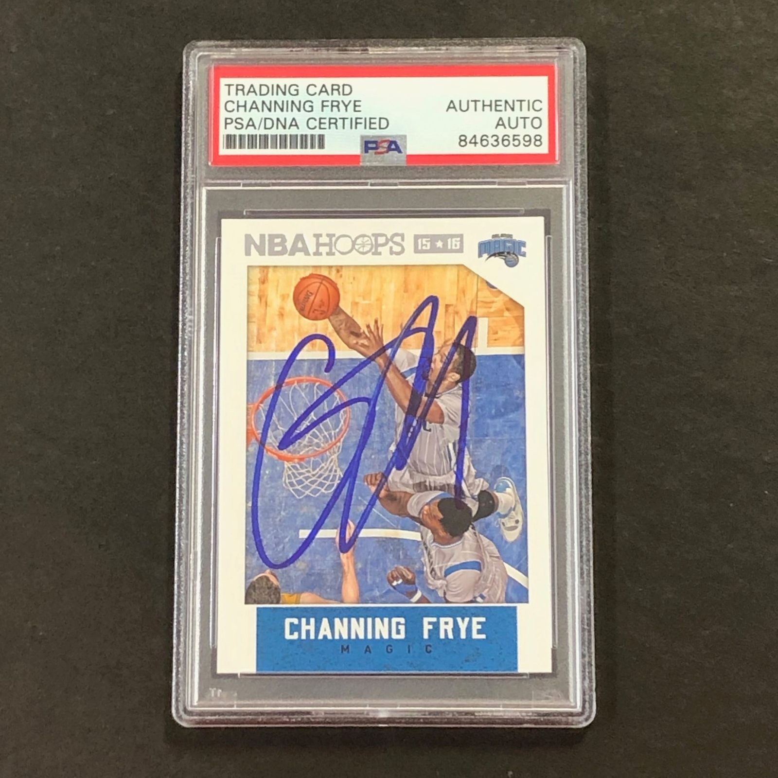 2015-16 NBA Hoops #117 Channing Frye Signed Card AUTO PSA Slabbed Magic