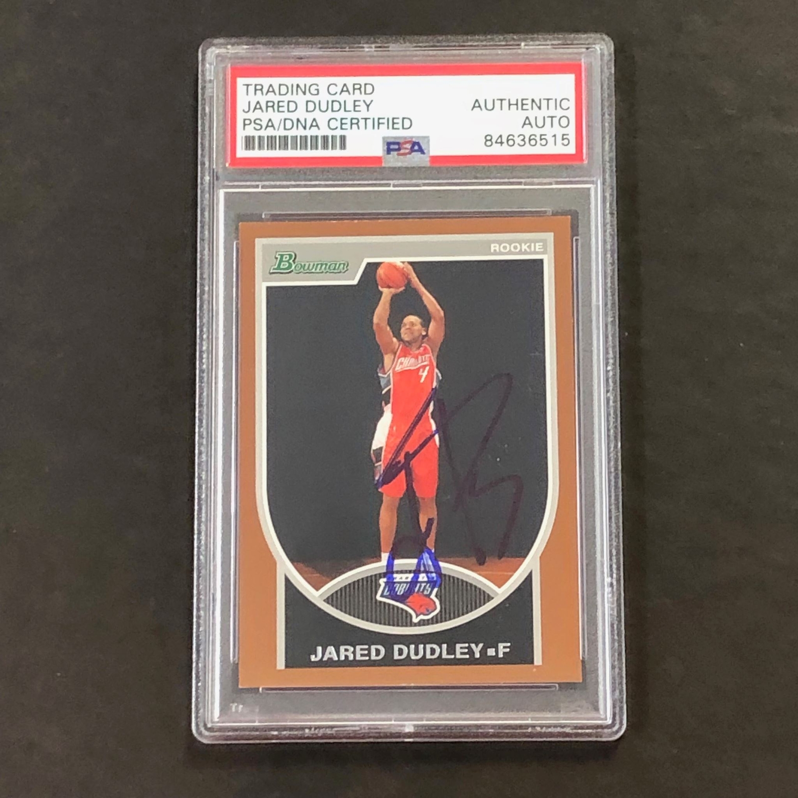 2007-08 BOWMAN CHROME #139 Jared Dudley Signed Card AUTO 347/399 PSA Slabbed Bob