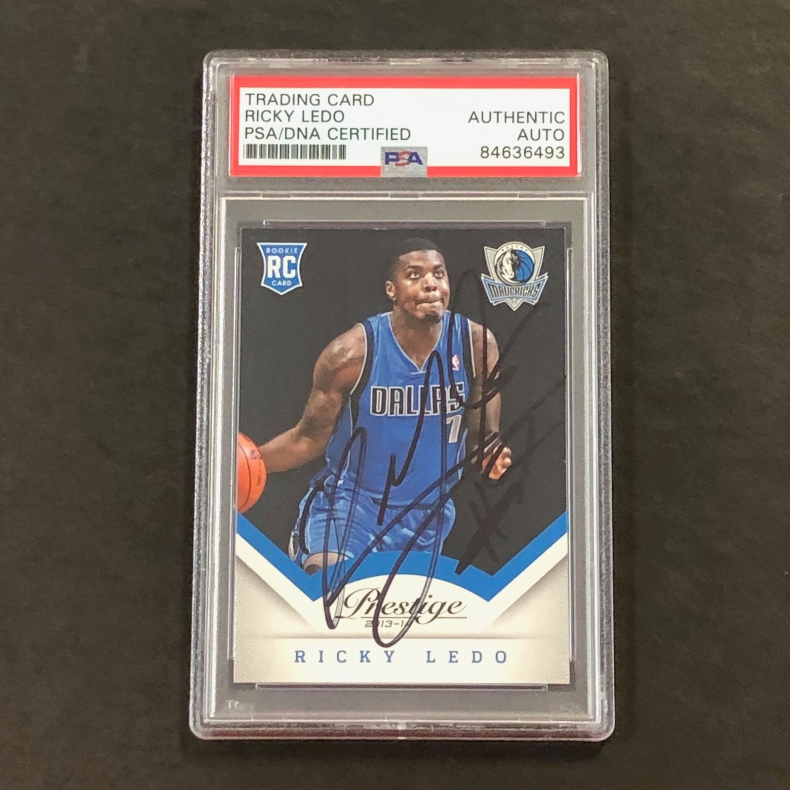2013-14 PANINI PRESTIGE #188 Ricky Ledo Signed Card AUTO 10 PSA Slabbed Maverick