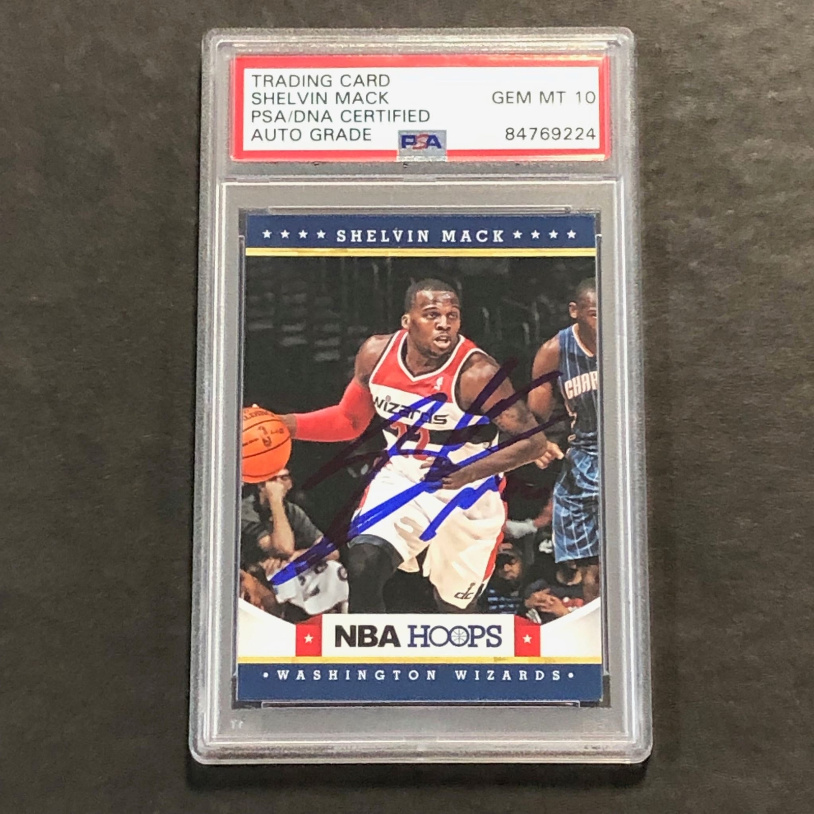 2012-13 Panini NBA Hoops #271 Shelvin Mack Signed Card AUTO 10 PSA Slabbed Wizar