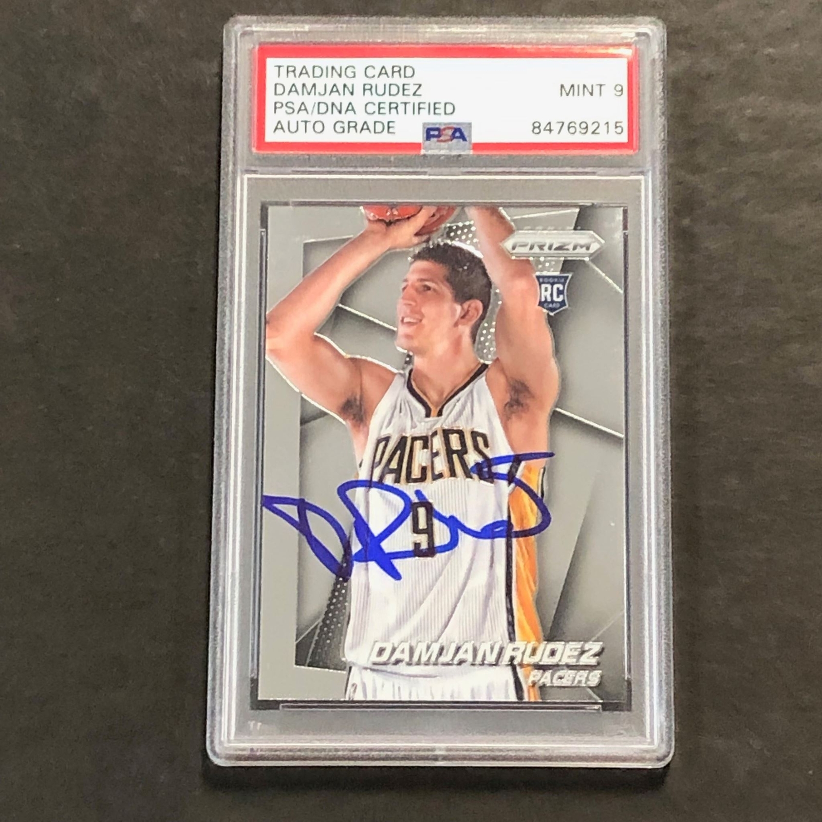 2014-15 Panini Prestige #294 Damjan Rudez signed card PSA AUTO 9 slabbed RC Pace