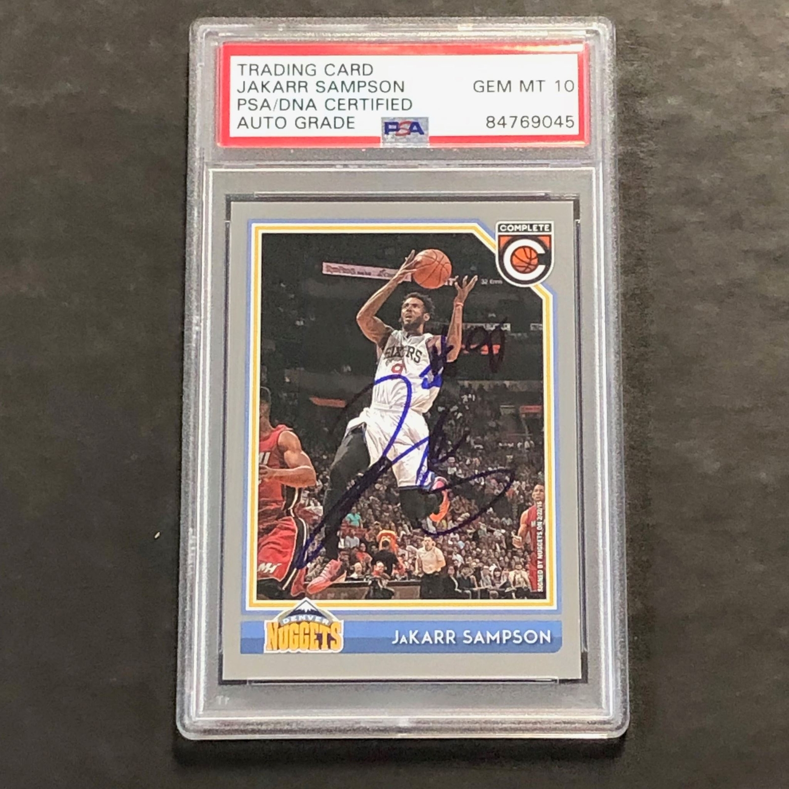 2016-17 Panini Complete #232 Jakarr Sampson Signed Card AUTO 10 PSA Slabbed RC N