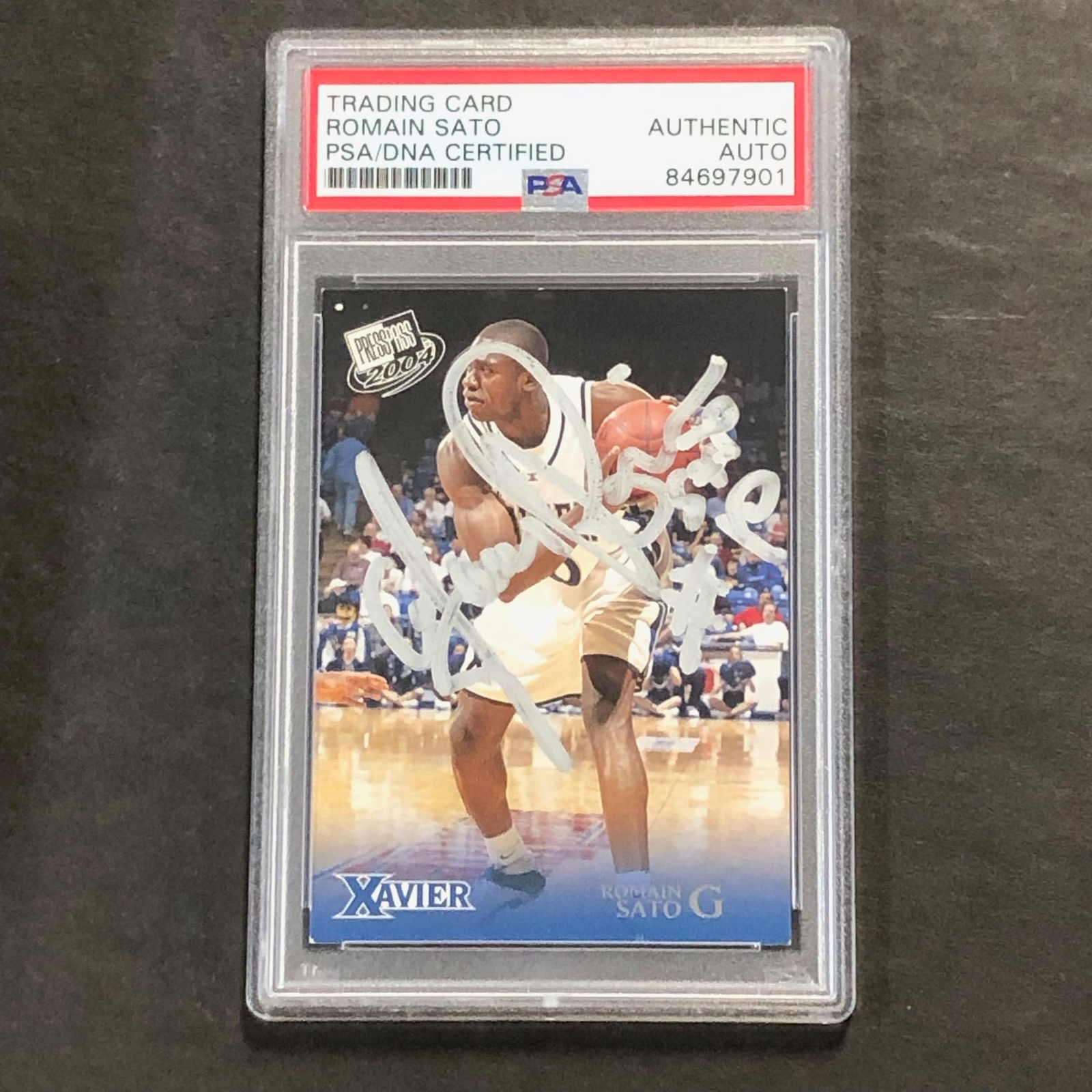 2004 PressPass #24 Romain Sato Signed Card AUTO PSA Slabbed Xavier
