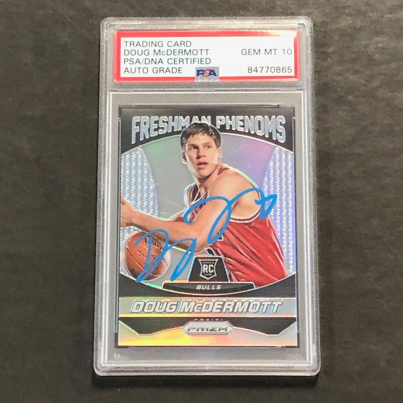 2014-15 Panini Prizm Freshman Phenoms #9 Doug McDermott RC Signed Card AUTO 10 P