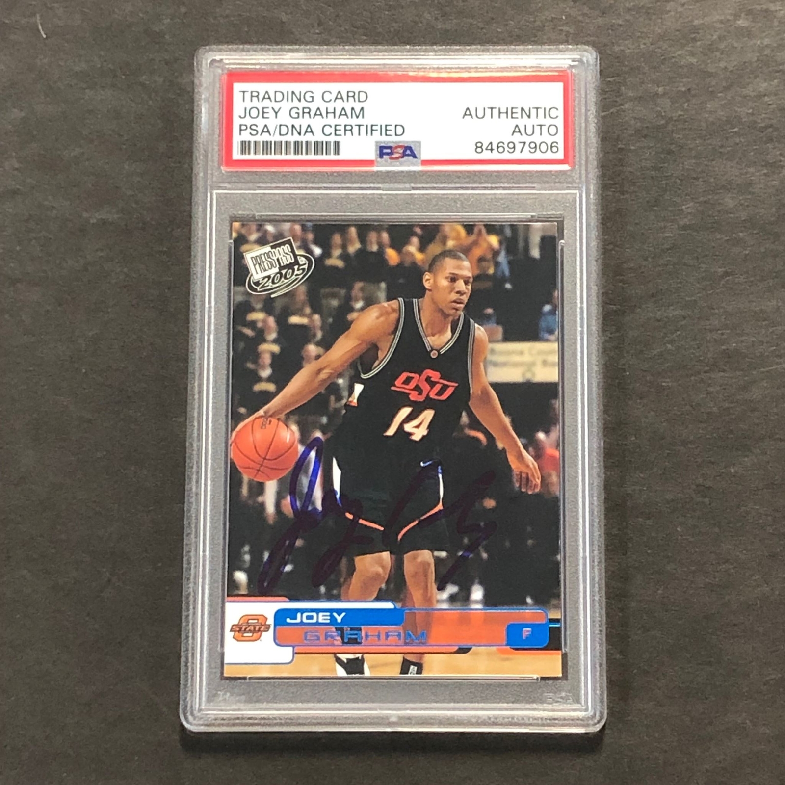 2004-05 PressPass #B14 Joey Graham Signed Card PSA Slabbed