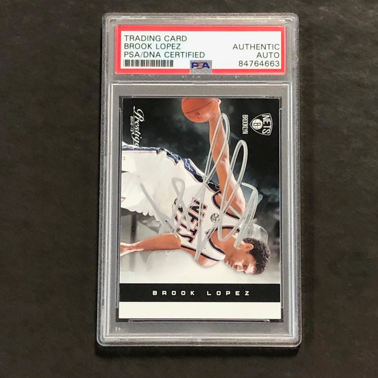 2012-13 Panini Prestige #92 BROOK LOPEZ Signed Card AUTO PSA Slabbed Nets