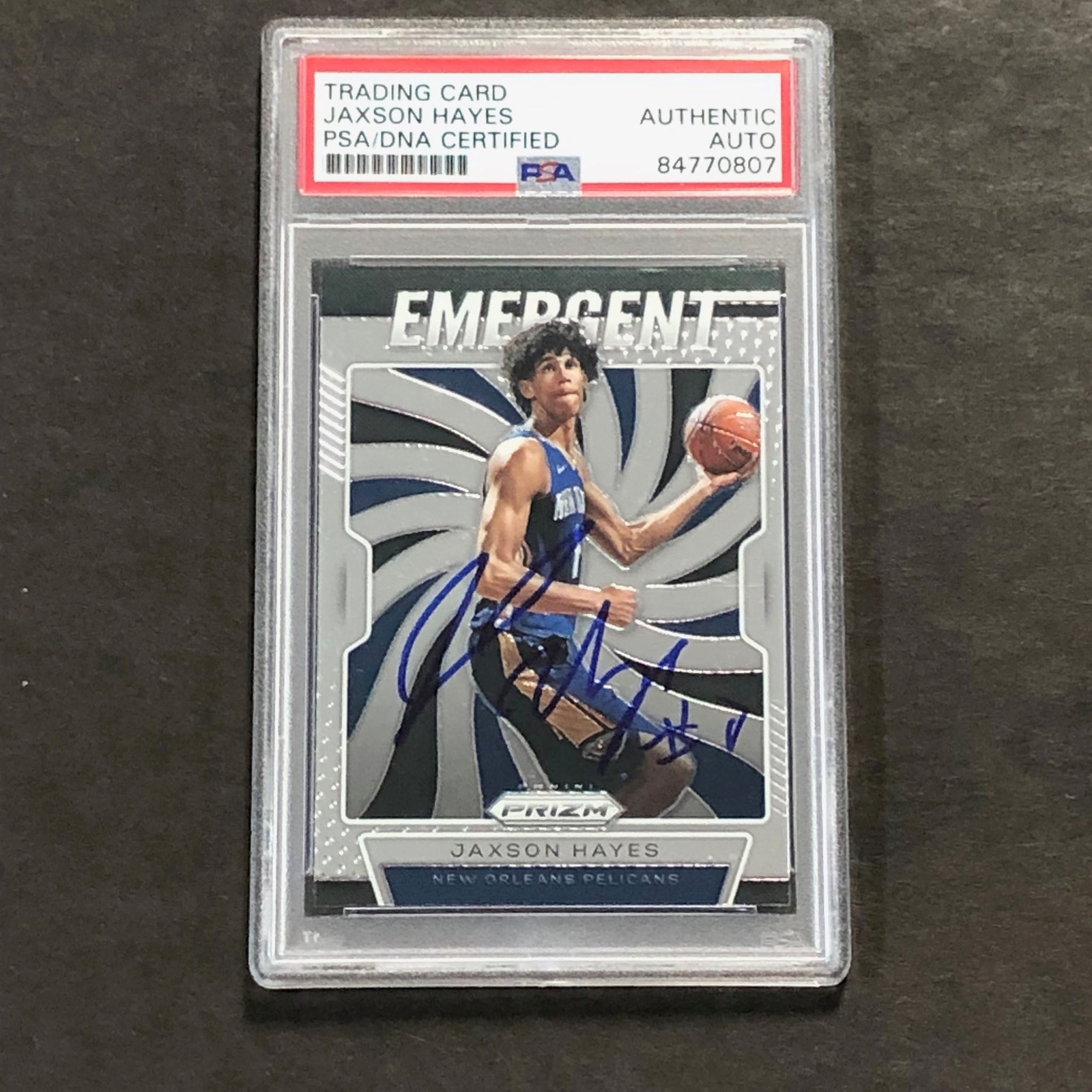 2019-20 Panini Prizm Emergent #11 Jaxson Hayes Signed Card AUTO PSA Slabbed RC P