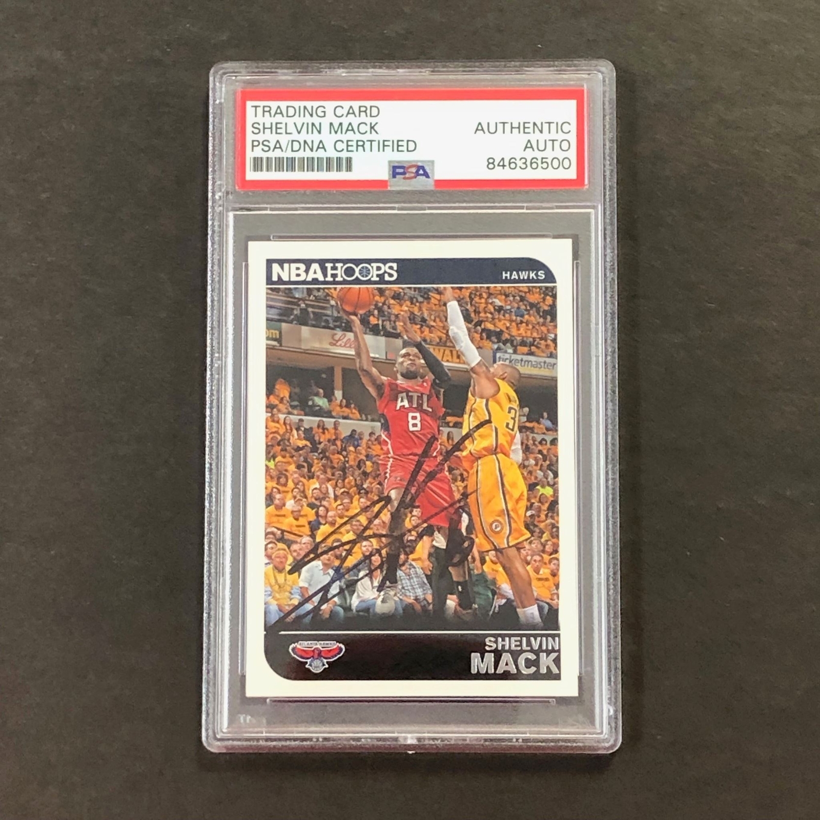 2014-15 Panini NBA Hoops #101 Shelvin Mack Signed Card AUTO PSA Slabbed Hawks