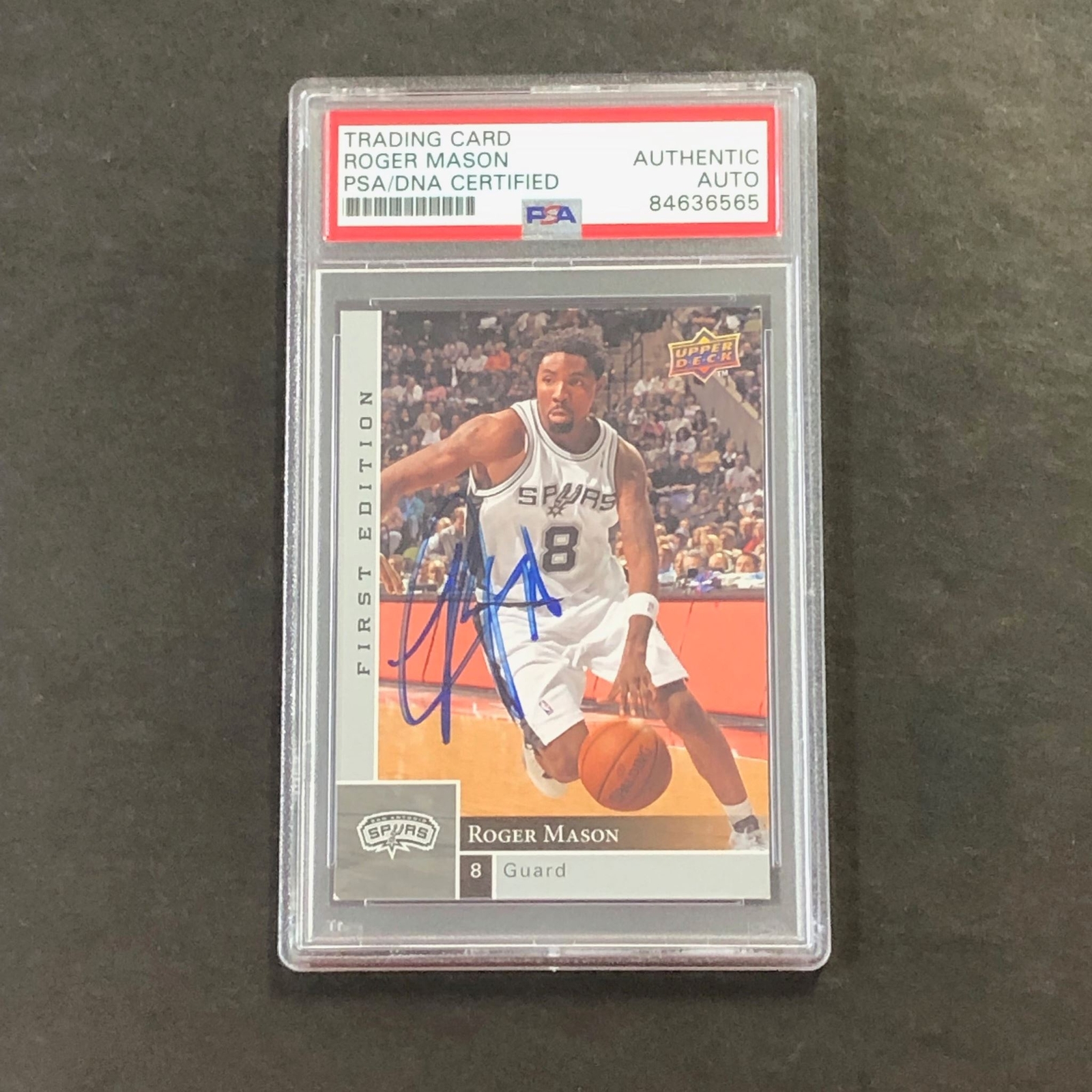 2009-10 UPPER DECK BASKETBALL #156 ROGER MASON SIGNED CARD AUTO PSA SLABBED SPUR COLLECTIBLE MEMORABILIA
