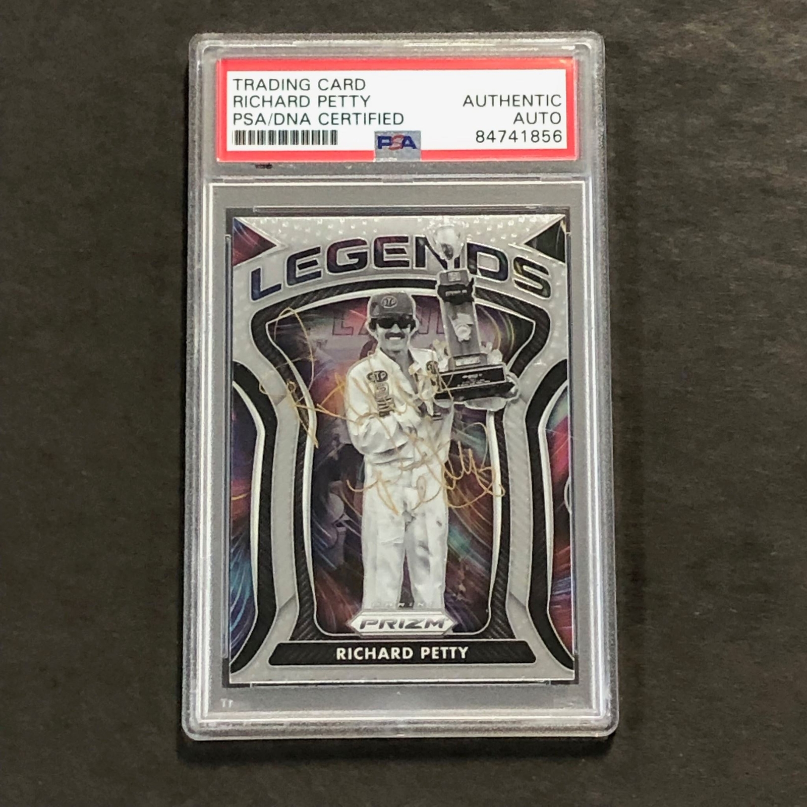 2021 Panini Prizm Racing Legends #82 Richard Petty Signed Card AUTO PSA Slabbed