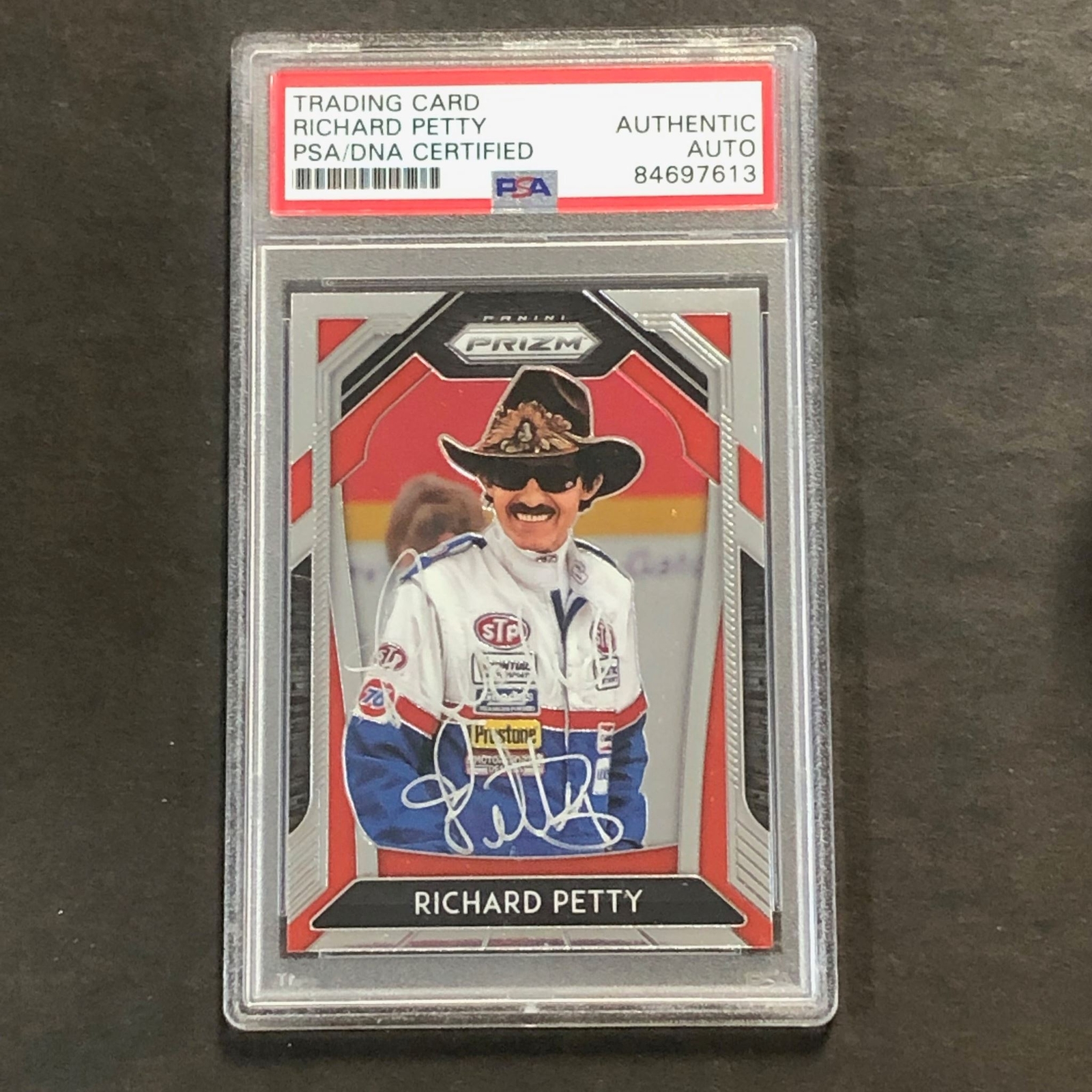 2020 Panini Prizm Racing #KING Richard Petty Signed Card AUTO PSA Slabbed Nascar