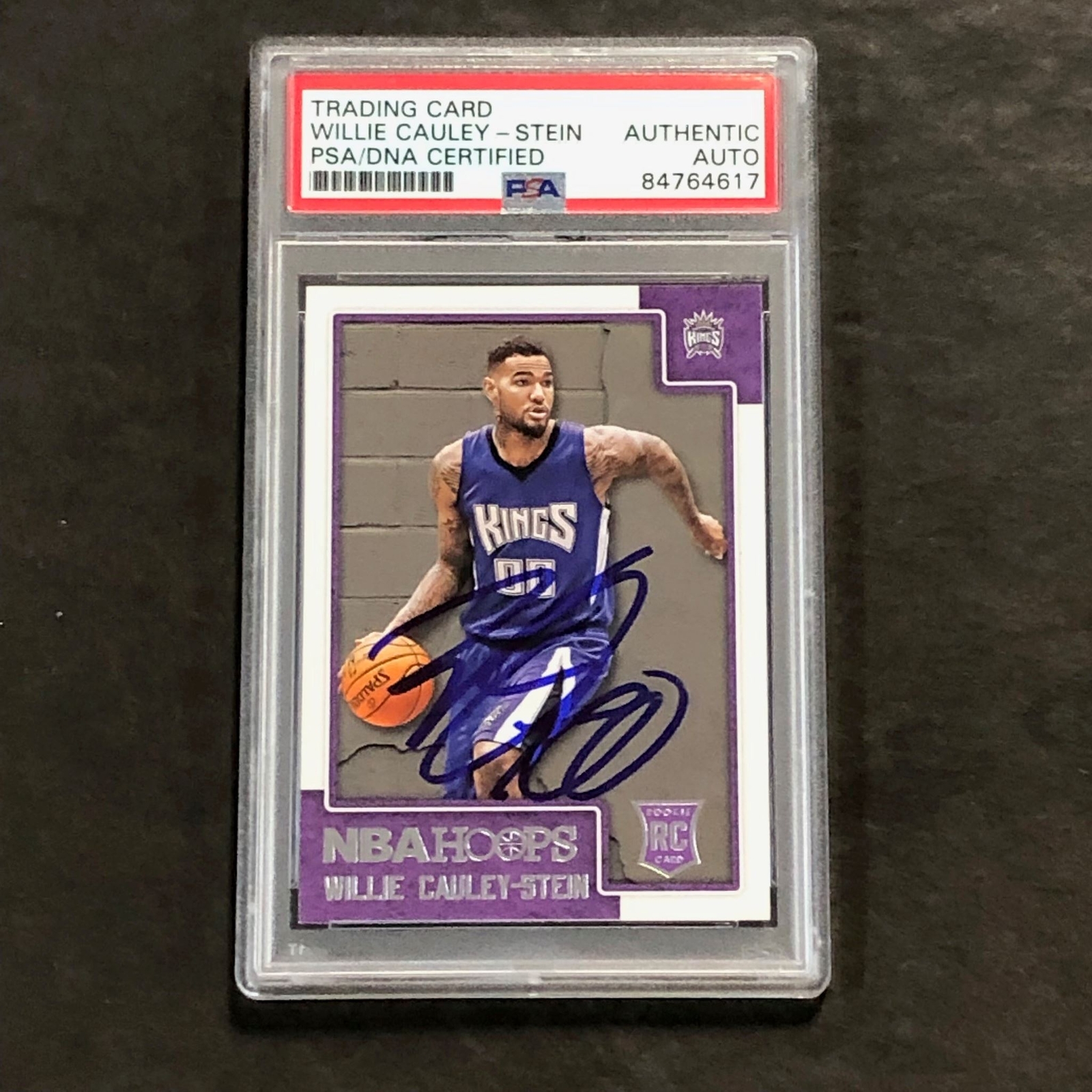2015-16 Panini NBA Hoops #276 Willie Cauley-Stein Signed Card AUTO PSA Slabbed R