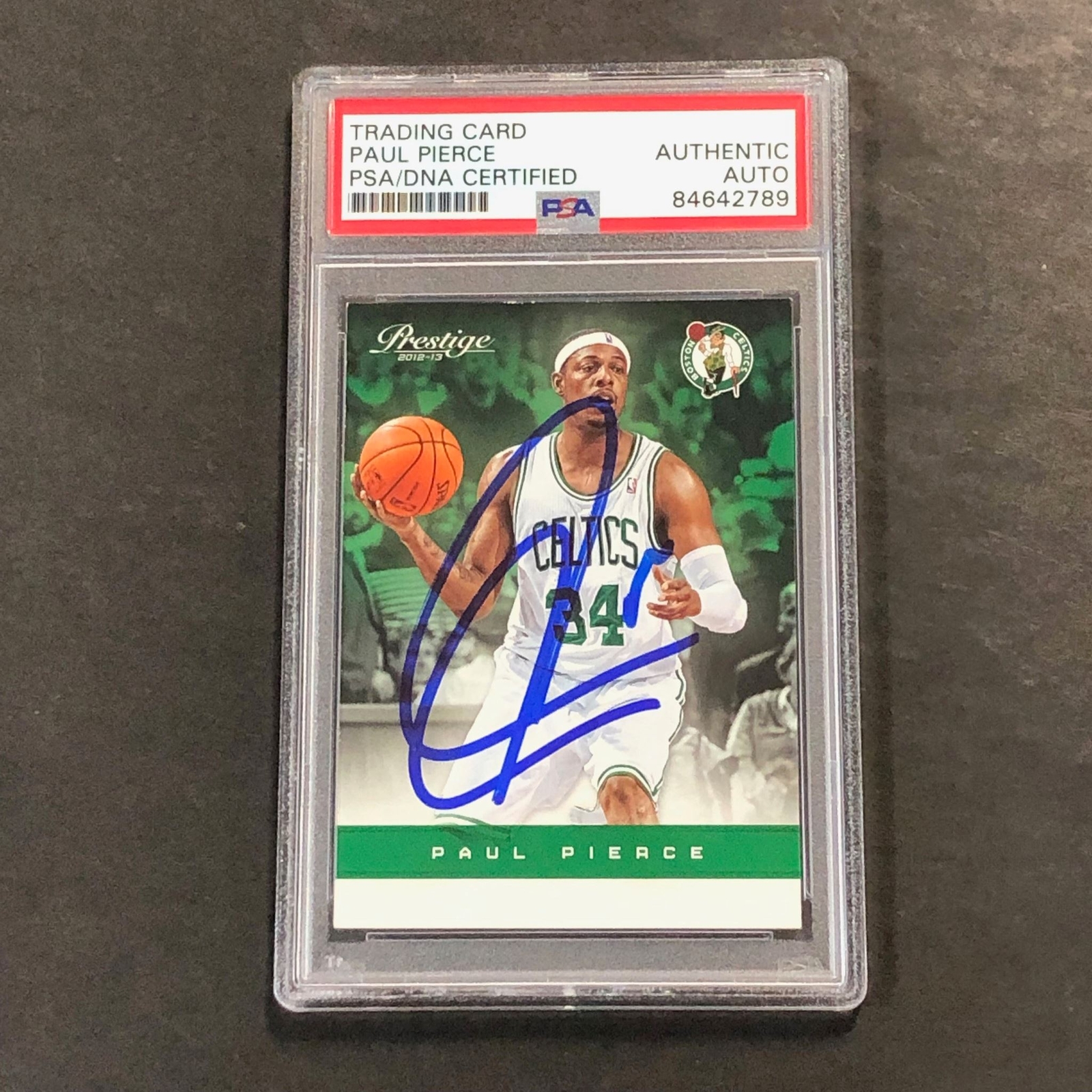 2012-13 Panini Prestige #150 Paul Pierce Signed Card AUTO PSA/DNA Slabbed Celtic