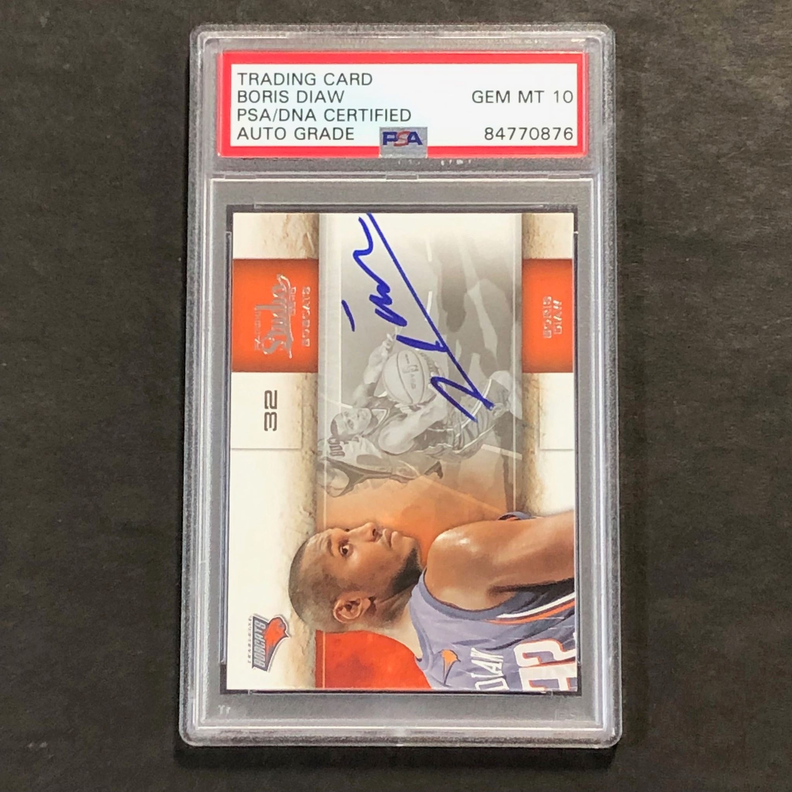 2009-10 Panini Studio #82 Boris Diaw Signed Card AUTO 10 PSA Slabbed Bobcats