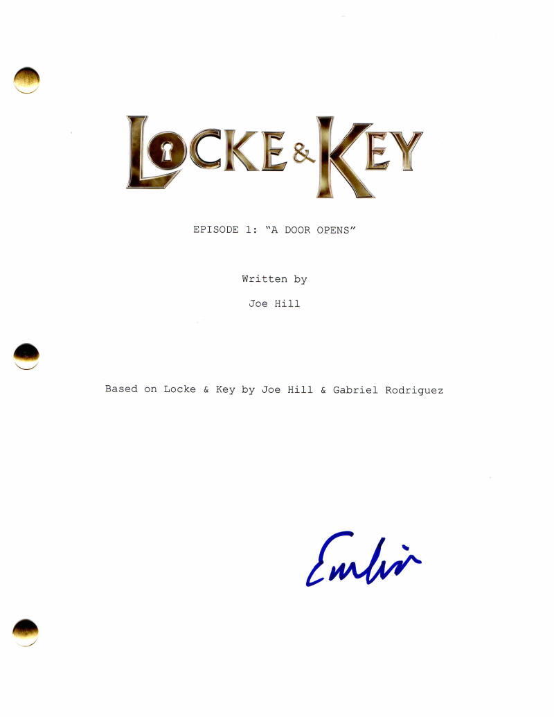 Emilia Jones Signed Autograph Locke & Key Full Pilot Script w/ Connor Jessup