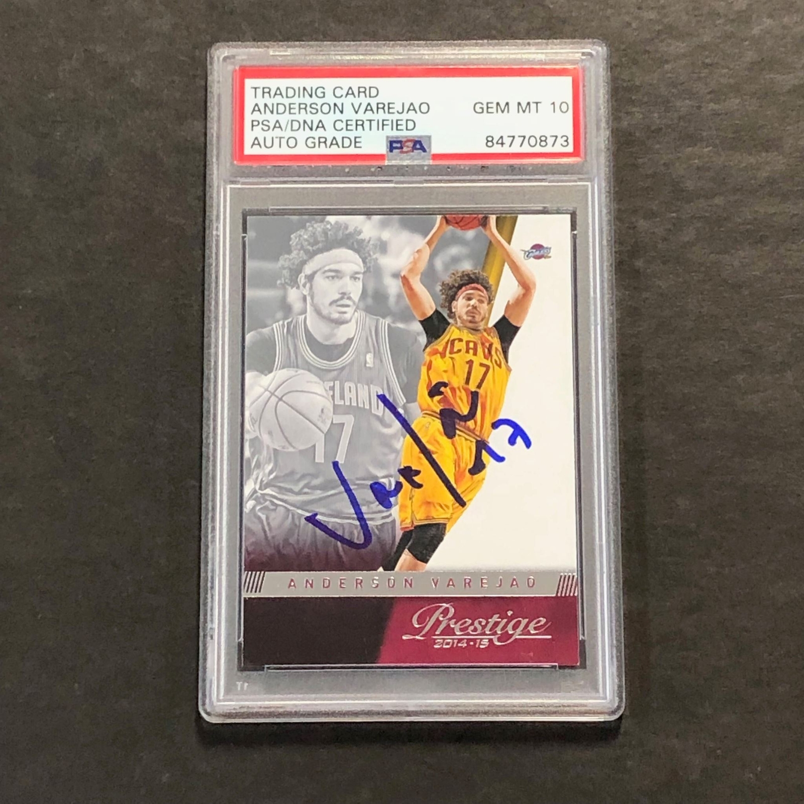 2014-15 Panini Prestige #64 Anderson Varejao Signed Card AUTO PSA Slabbed Cavali