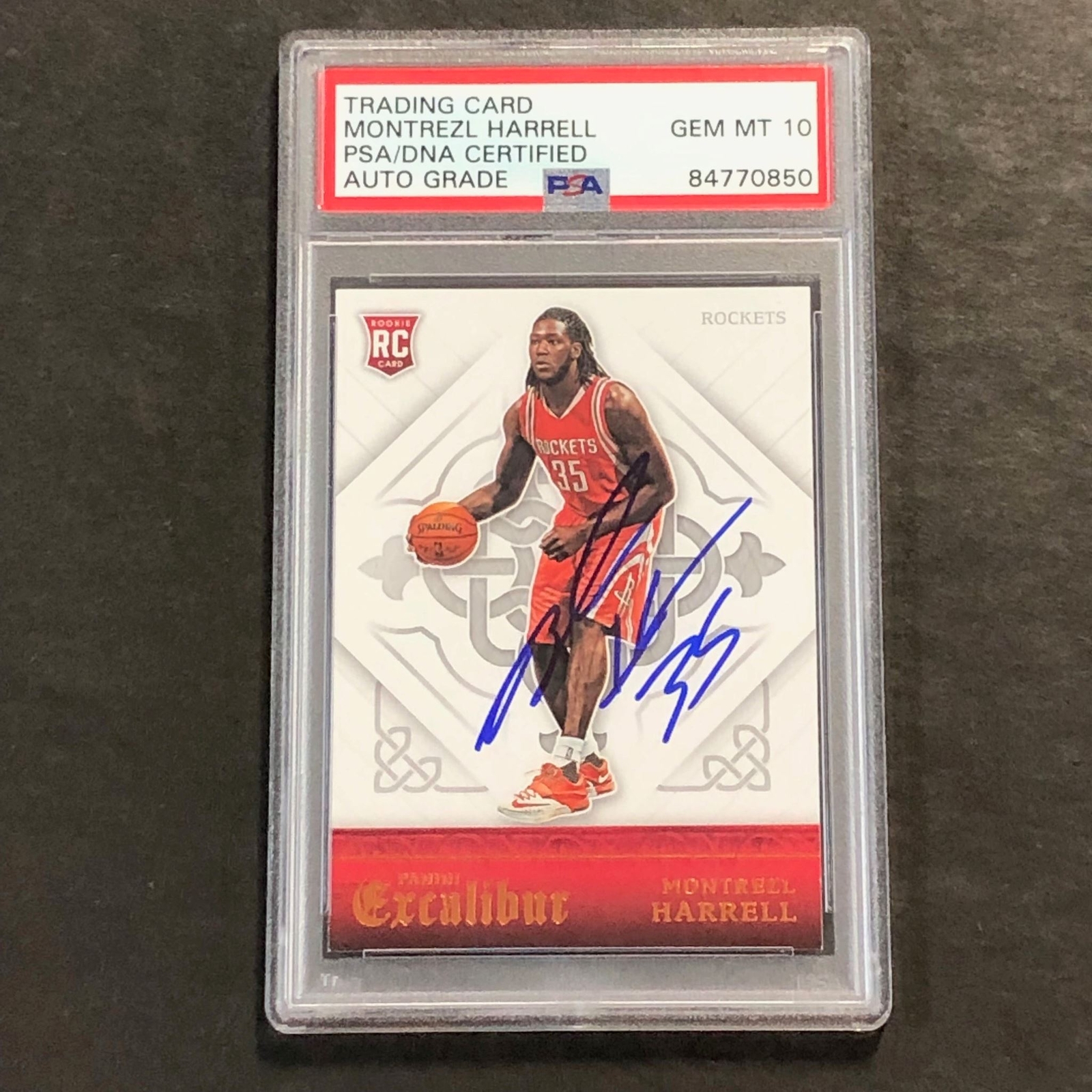 2015-16 NBA Panini Excalibur #176 Montrezl Harrell Signed Card AUTO 10 PSA Slabb