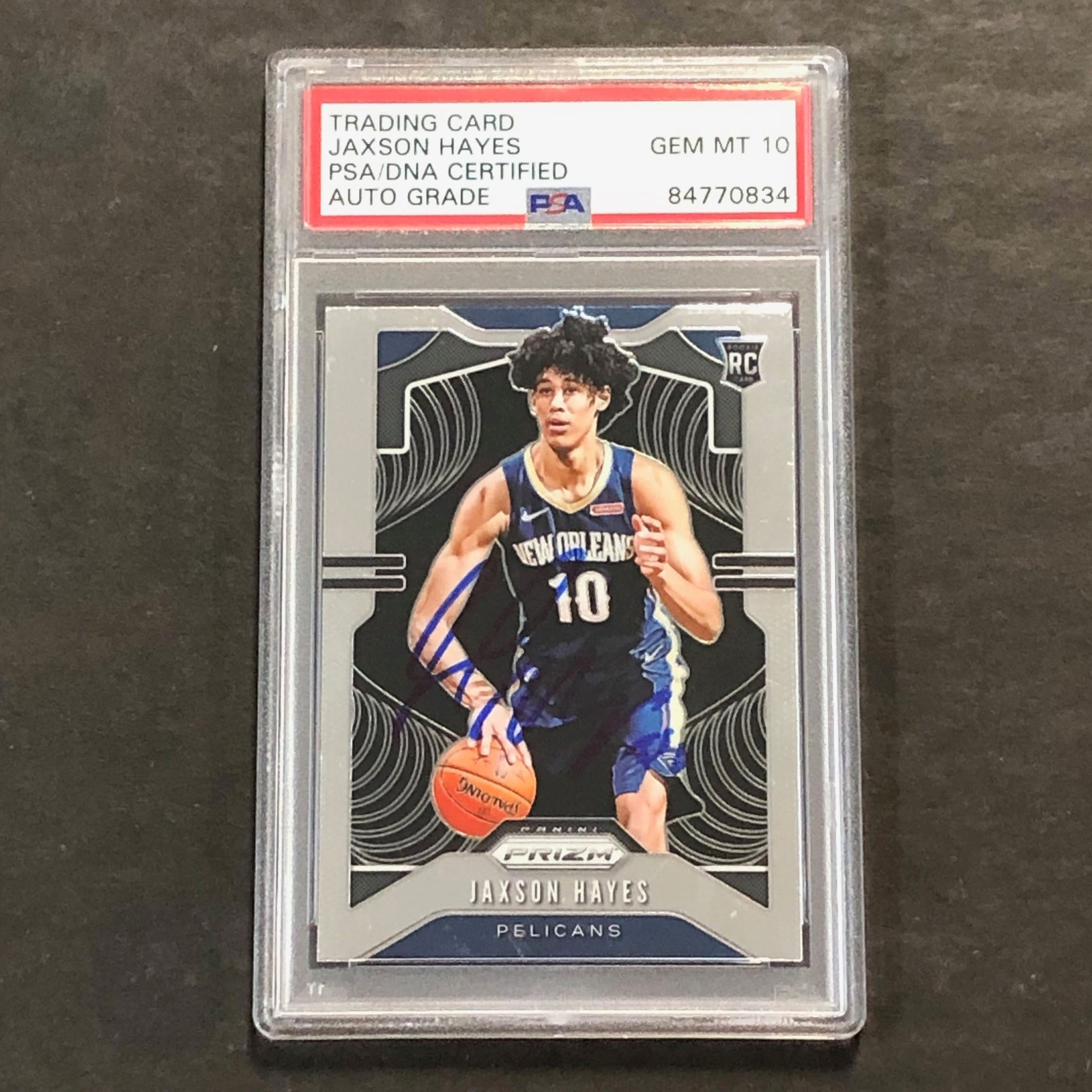 2019-20 Panini Prizm #254 Jaxson Hayes Signed Card AUTO 10 PSA Slabbed RC Pelica