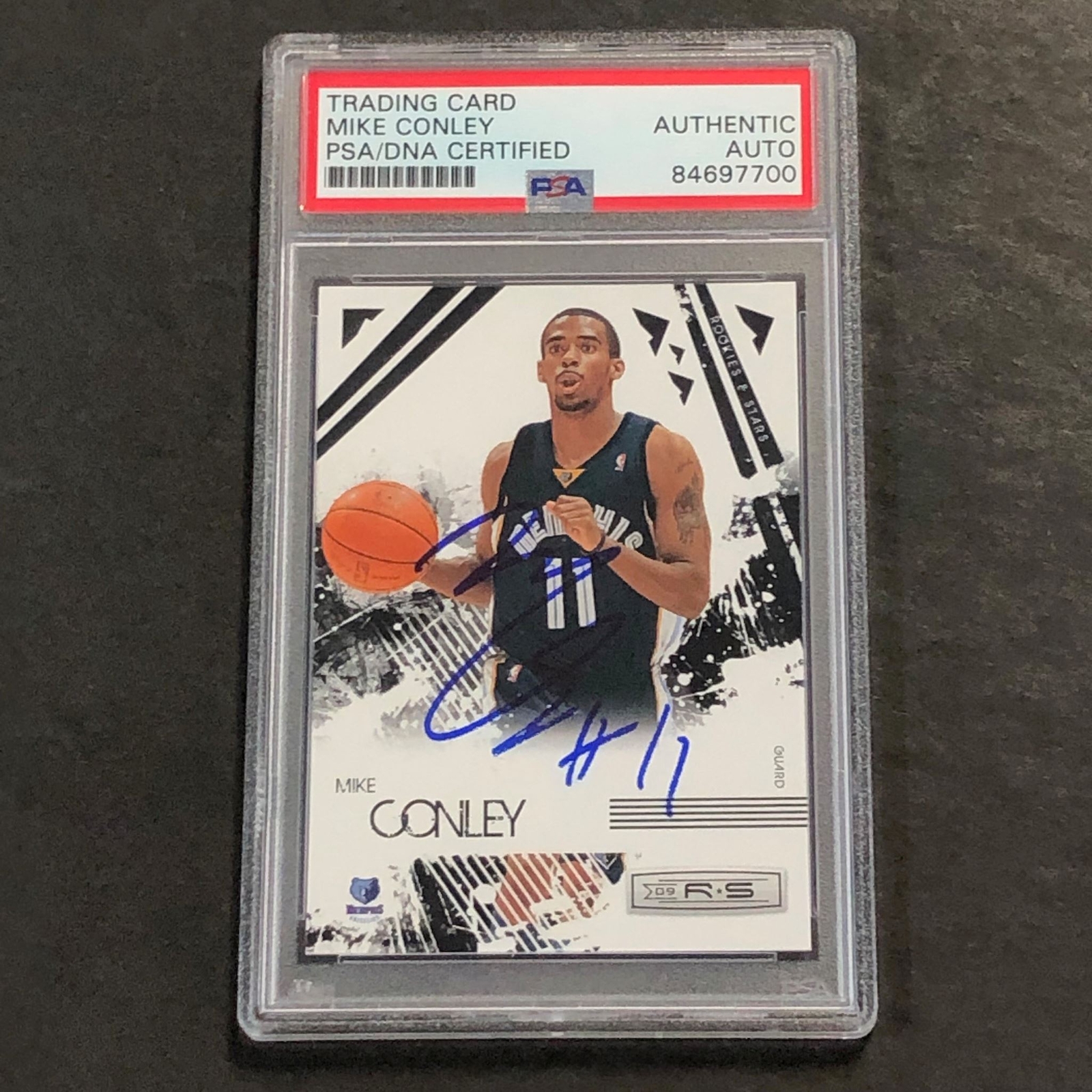 2009-10 Rookies and Stars #45 Mike Conley signed Auto Card PSA/DNA Slabbed Grizz