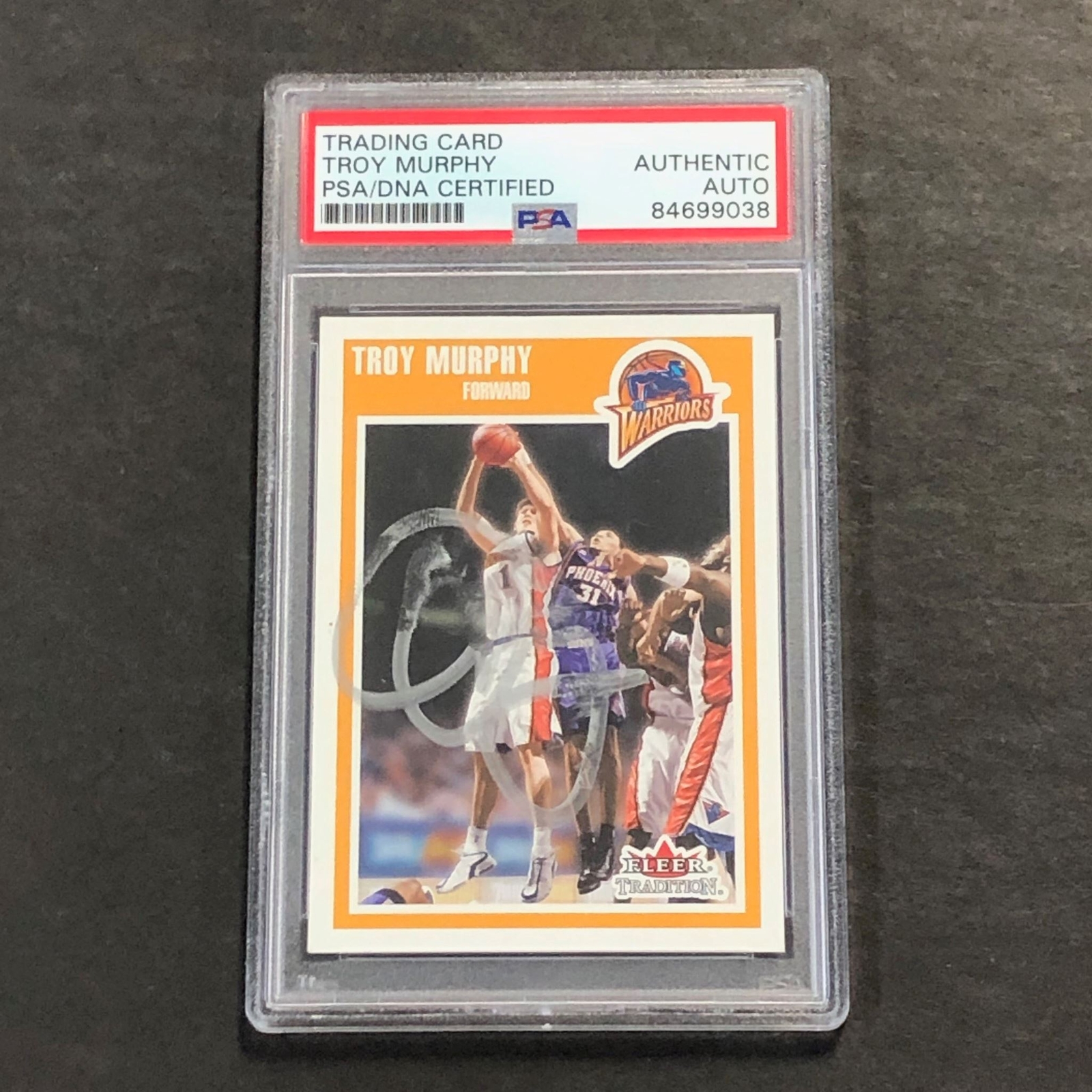 2002-03 FLEER BASKETBALL #44 TROY MURPHY SIGNED CARD AUTO PSA SLABBED WARRIORS COLLECTIBLE MEMORABILIA