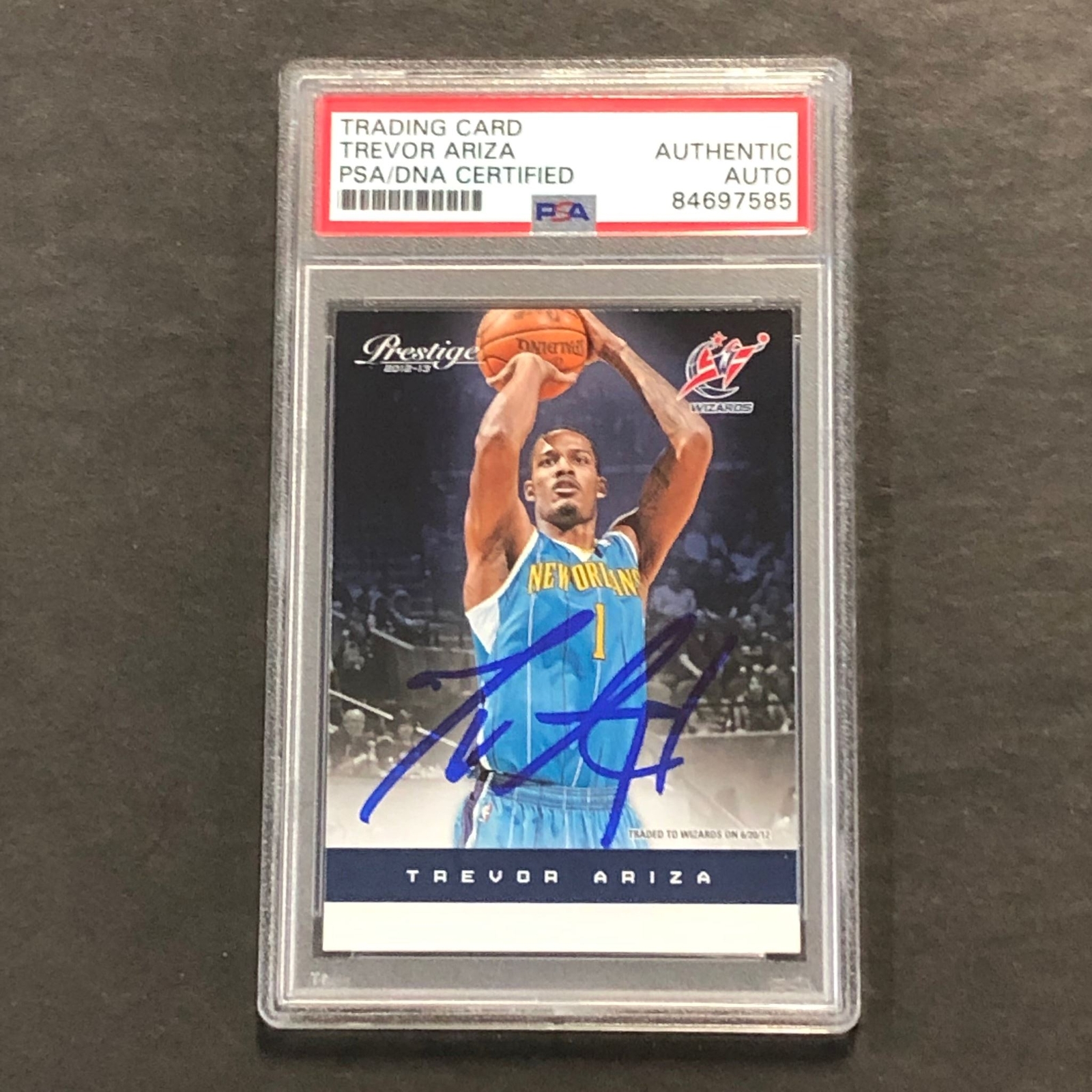 2012-13 Panini Prestige #7 Trevor Ariza Signed Card AUTO PSA Slabbed Wizards