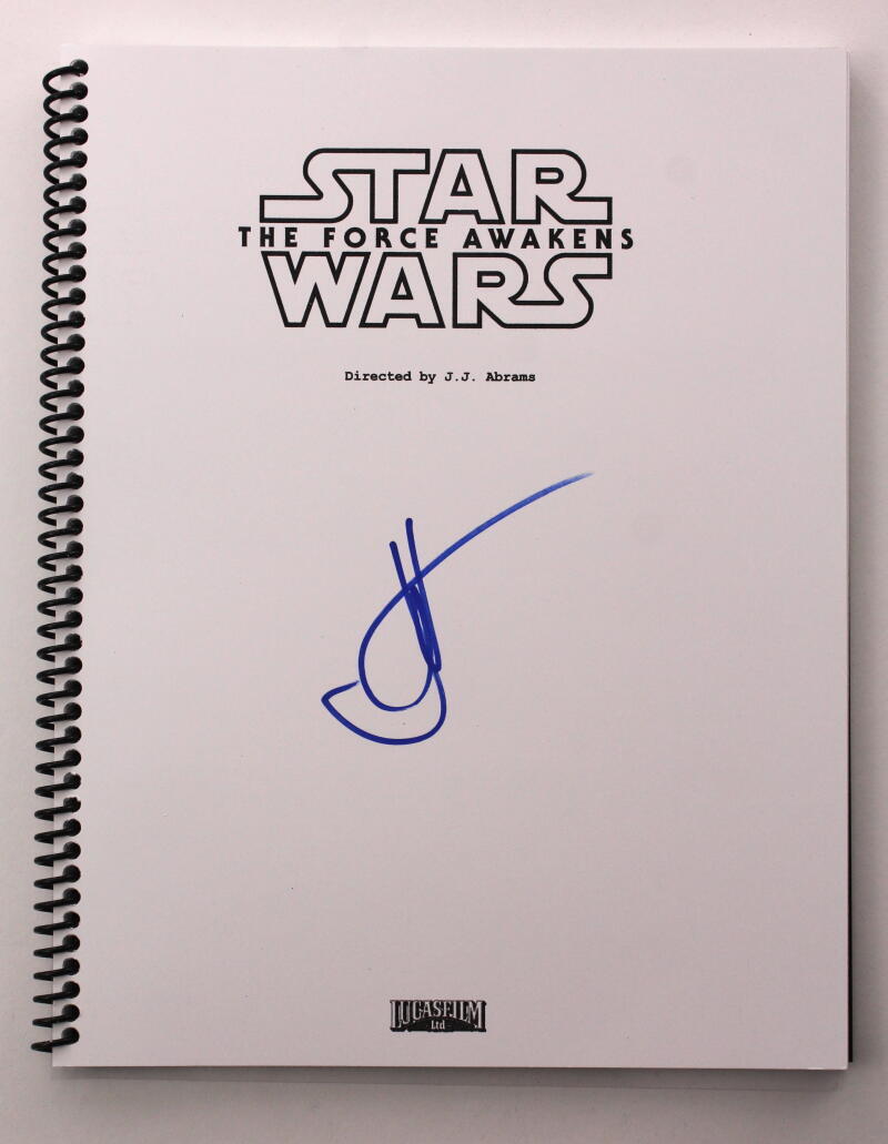 JJ Abrams Signed Autograph Star Wars The Force Awakens Full Movie Script JSA BAS