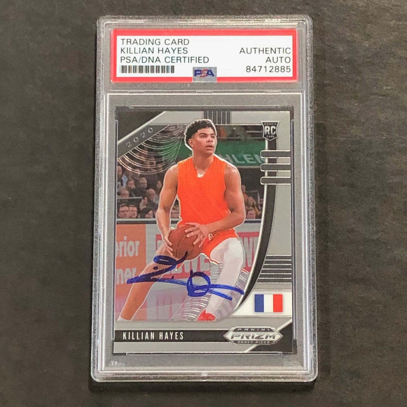 2020-21 Panini Prizm Draft Picks #52 Killian Hayes Signed Card AUTO PSA Slabbed