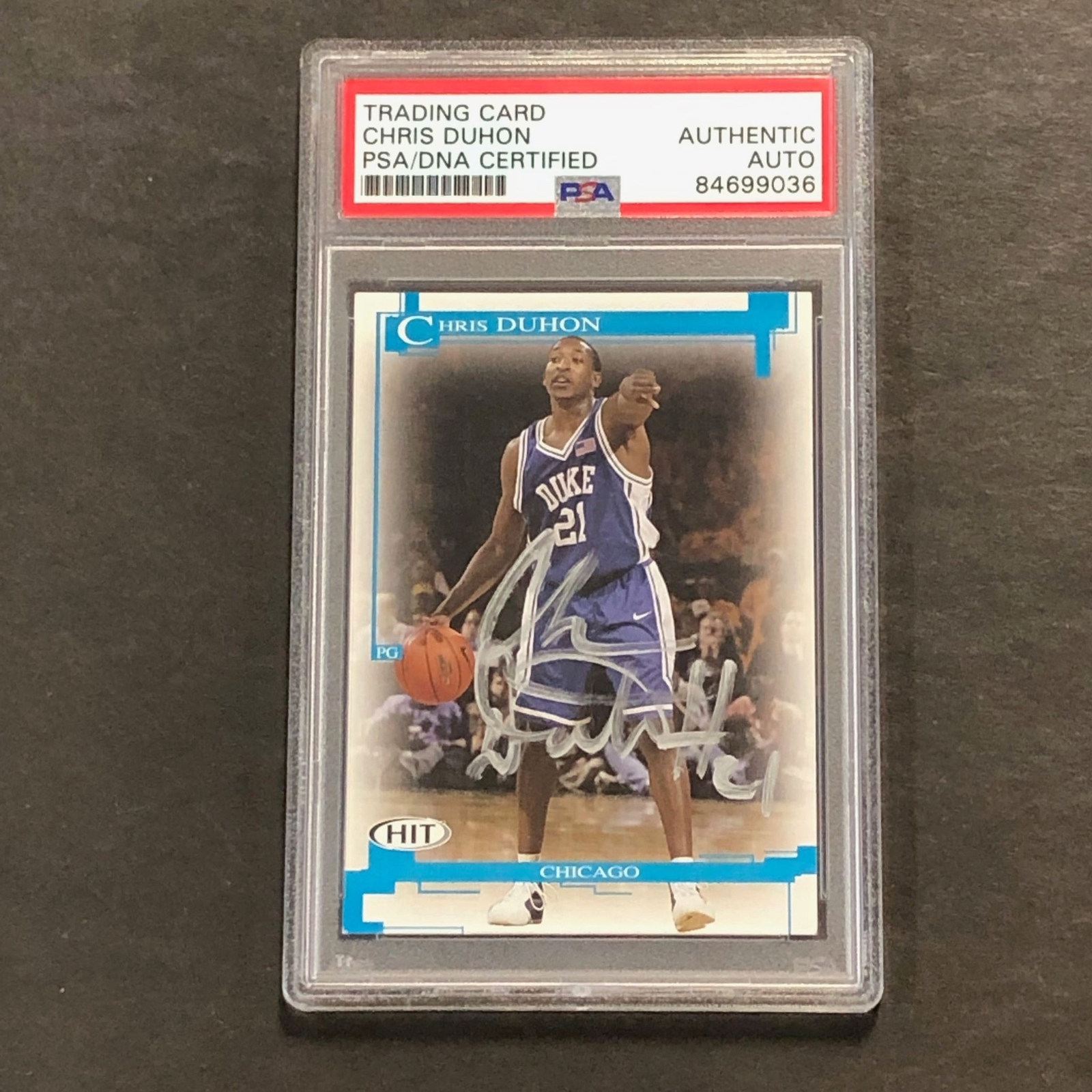 2005-06 SAGE Hit #39 Chris Duhon Signed Card PSA Slabbed