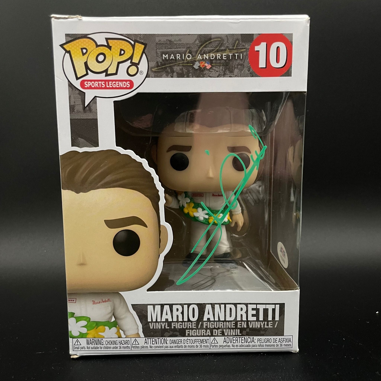 Mario Andretti Signed Funko Pop PSA/DNA Autographed Nascar Racing

