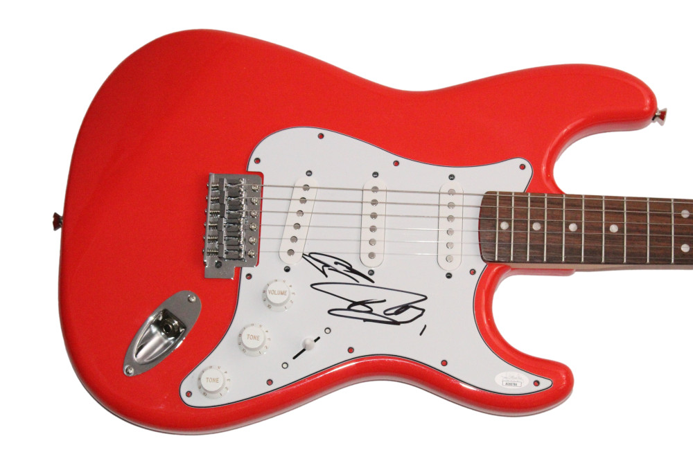 Tom Kaulitz & Georg Listing Signed Autograph Fender Guitar Tokio Hotel JSA COA
