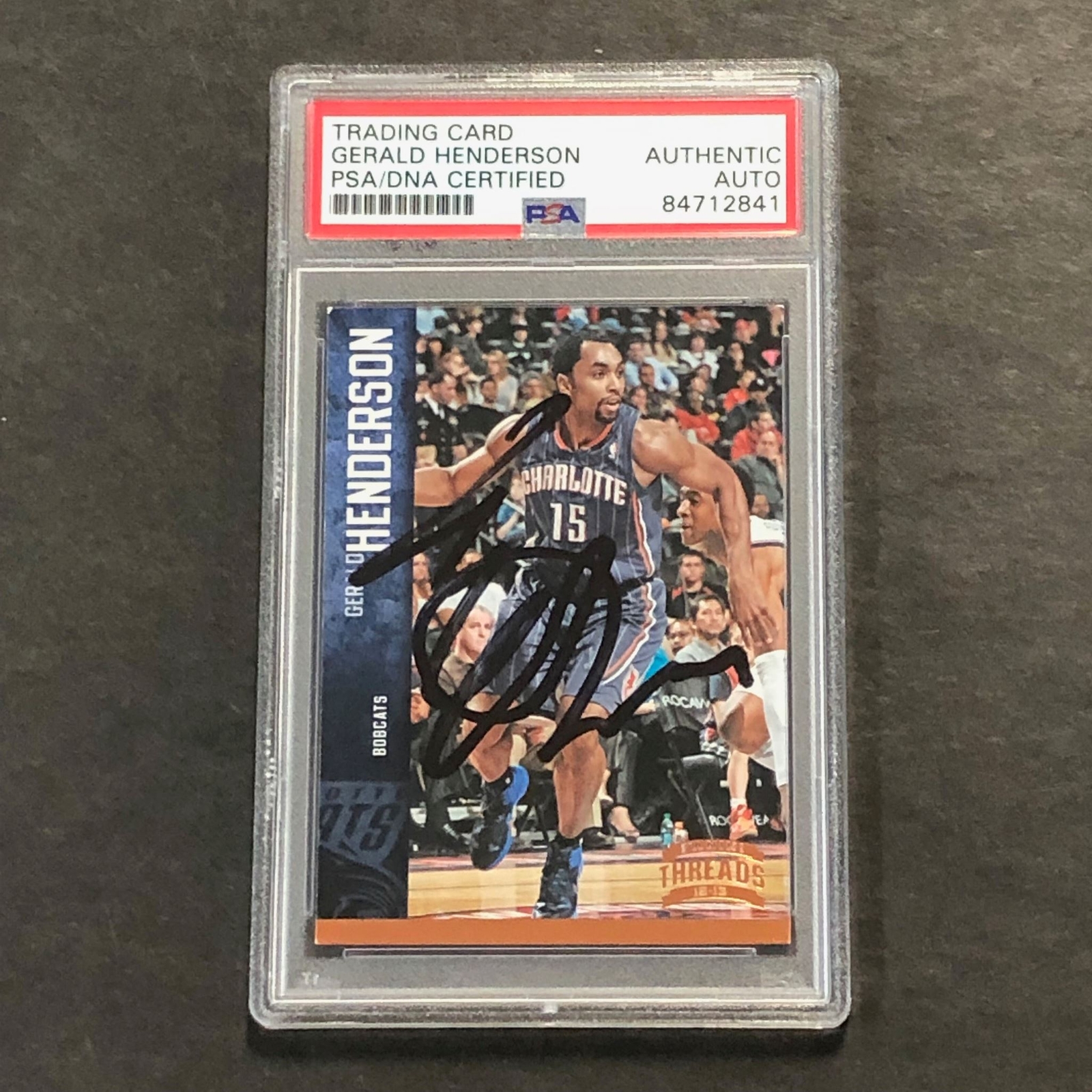 2012-13 Panini Threads #13 Gerald Henderson Signed AUTO PSA Slabbed Hornets
