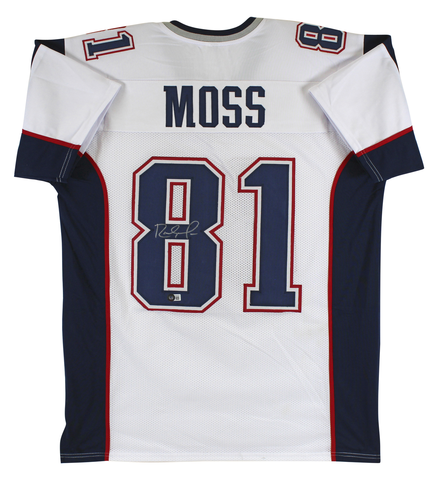 Randy Moss Authentic Signed White Pro Style Jersey Autographed BAS Witnessed