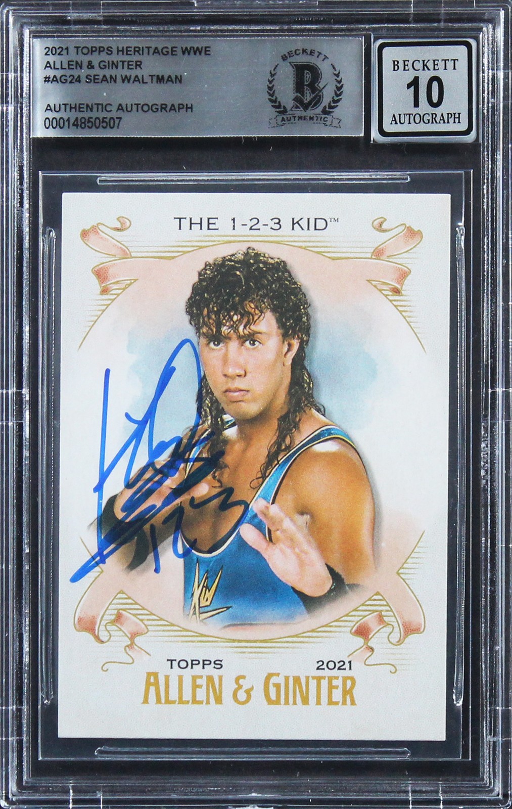 Sean Waltman Signed 2021 Topps Heritage WWE A&G #AG24 Card Auto 10! BAS Slabbed