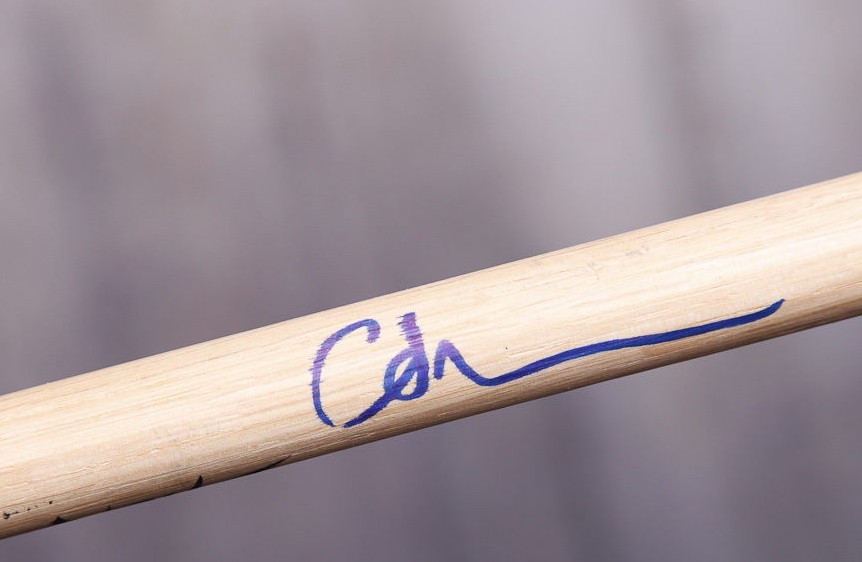 **GFA MY BLOODY VALENTINE BAND *COLM O CIOSOIG* SIGNED DRUMSTICK AD1 COA** COLLECTIBLE MEMORABILIA