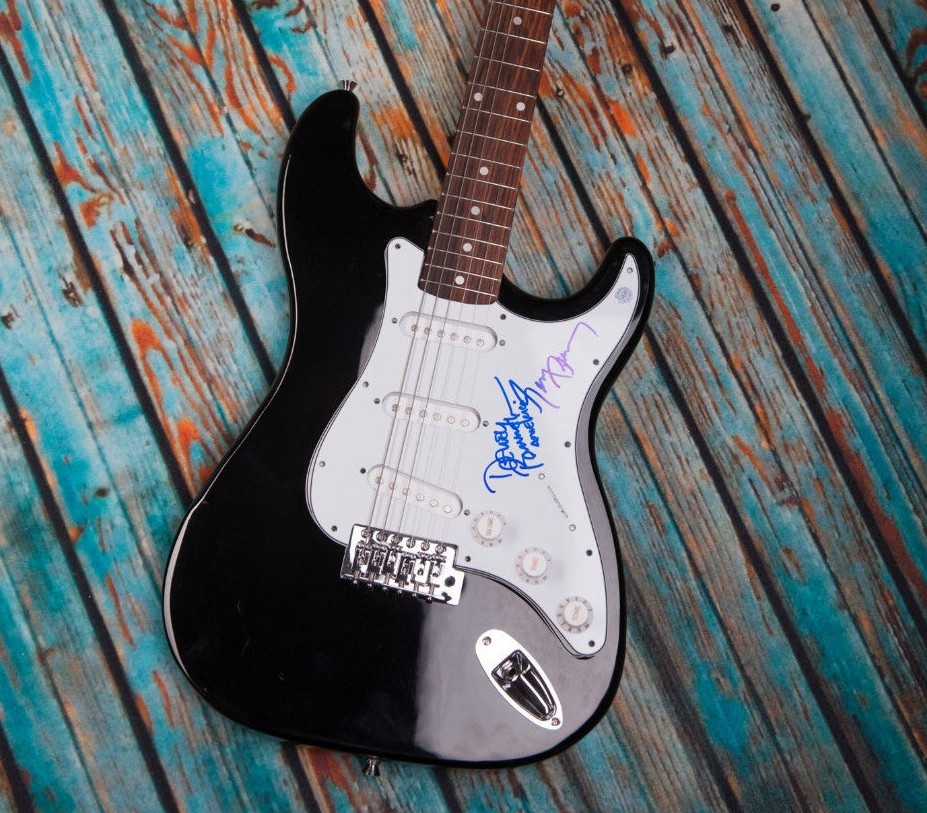 GFA America Band * GERRY & DEWEY BUNNELL * Signed Electric Guitar AD1 COA