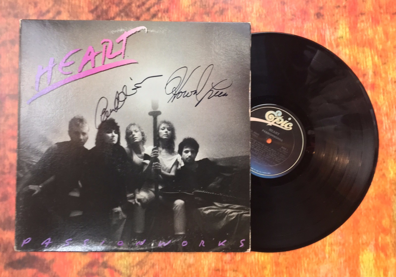 GFA Heart Band * ANN WILSON & HOWARD LEESE * Signed Used Record Album AD4 COA