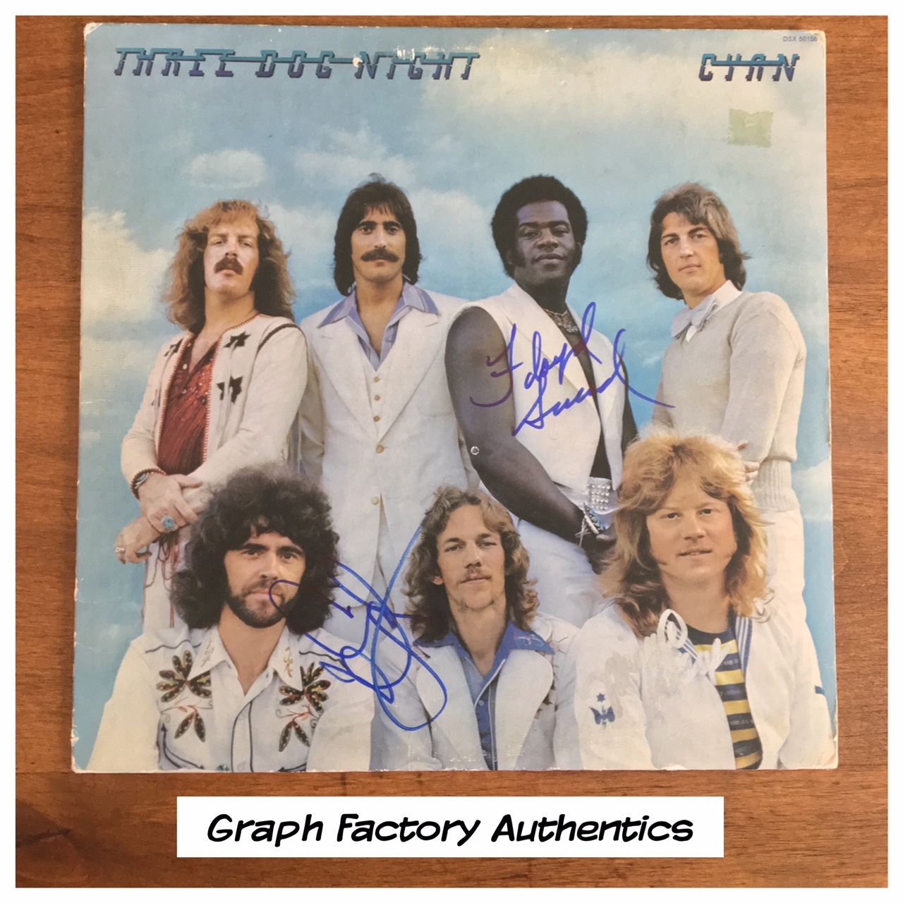 GFA Allsup Negron & Sneed * THREE DOG NIGHT * Signed Record Album AD3 COA