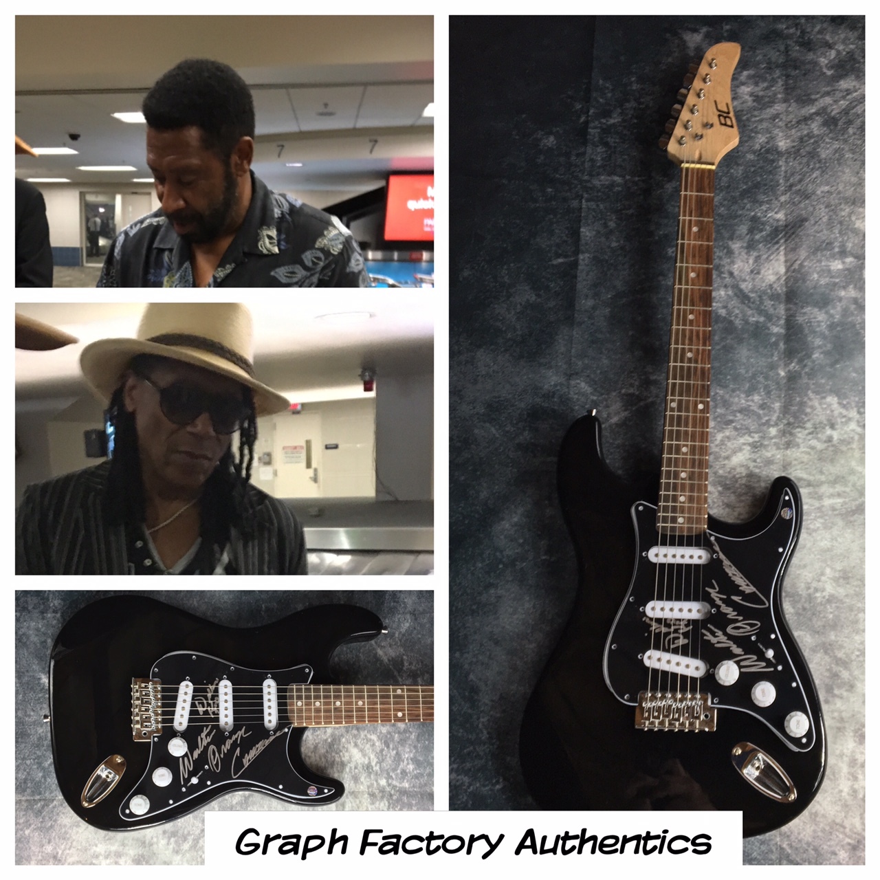 GFA William King Walter Orange * THE COMMODORES * Signed Electric Guitar COA