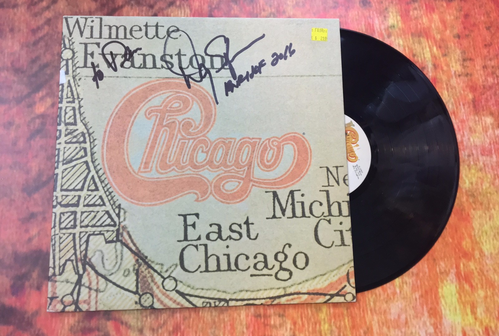 GFA Chicago Original Drummer * DANNY SERAPHINE * Signed Record Album PROOF B COA