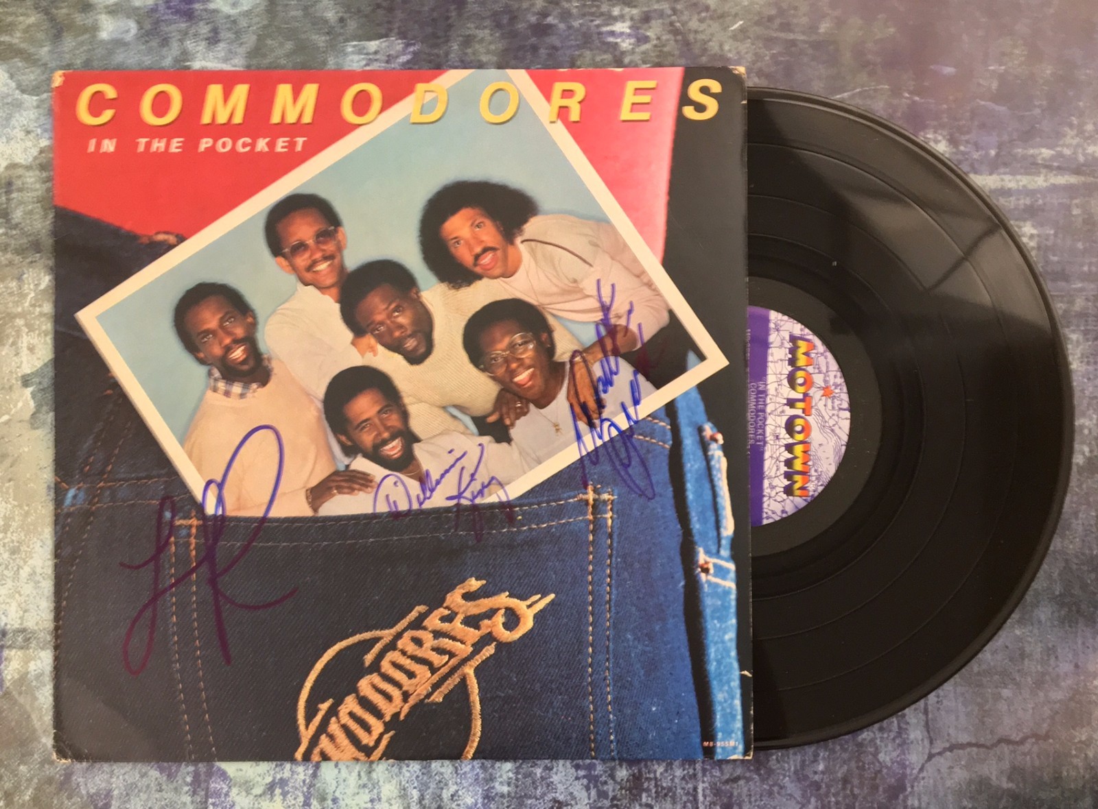 GFA Lionel Richie x3 Band * THE COMMODORES * Signed Record Vinyl Album AD6 COA