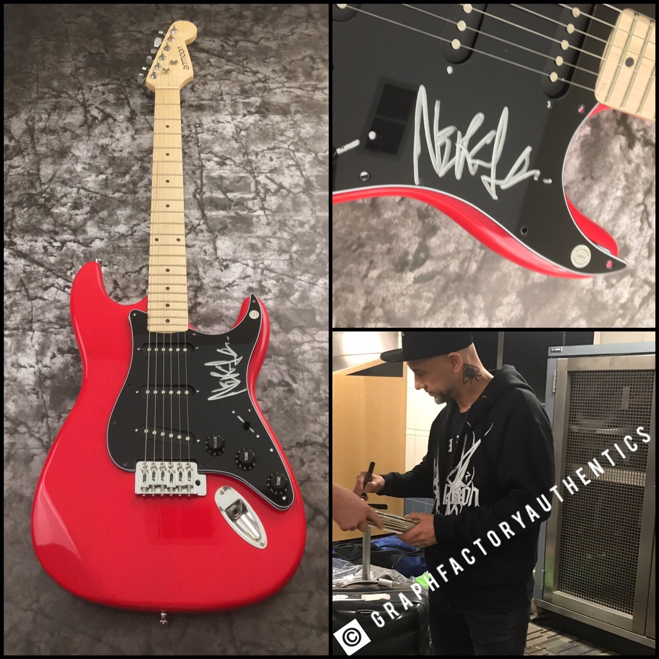 GFA Behemoth Rock Star * ADAM DARSKI * Signed Autograph Electric Guitar A2 COA