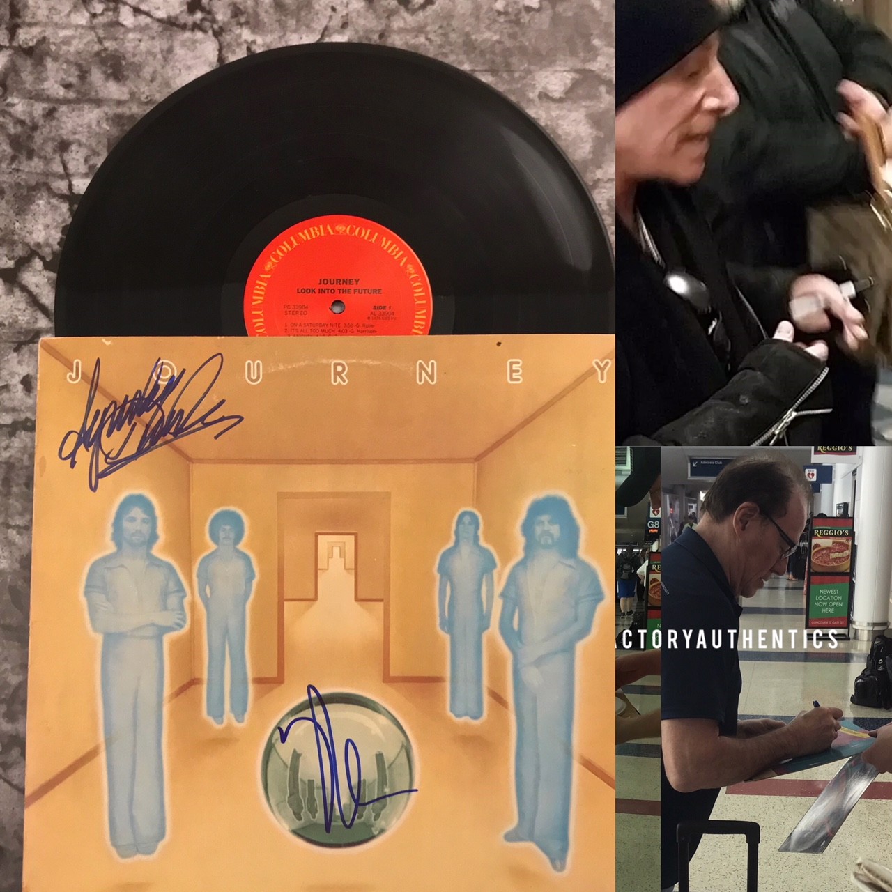 GFA Neal Schon & Aynsley Dunbar * JOURNEY * Signed Record Album PROOF AD1 COA