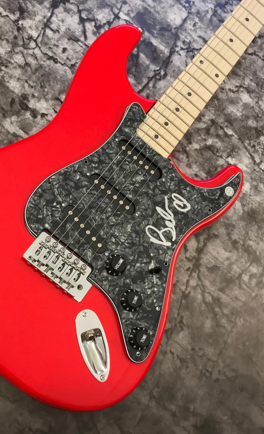 GFA Meant to Be * BEBE REXHA * Signed Autographed Red Electric Guitar COA