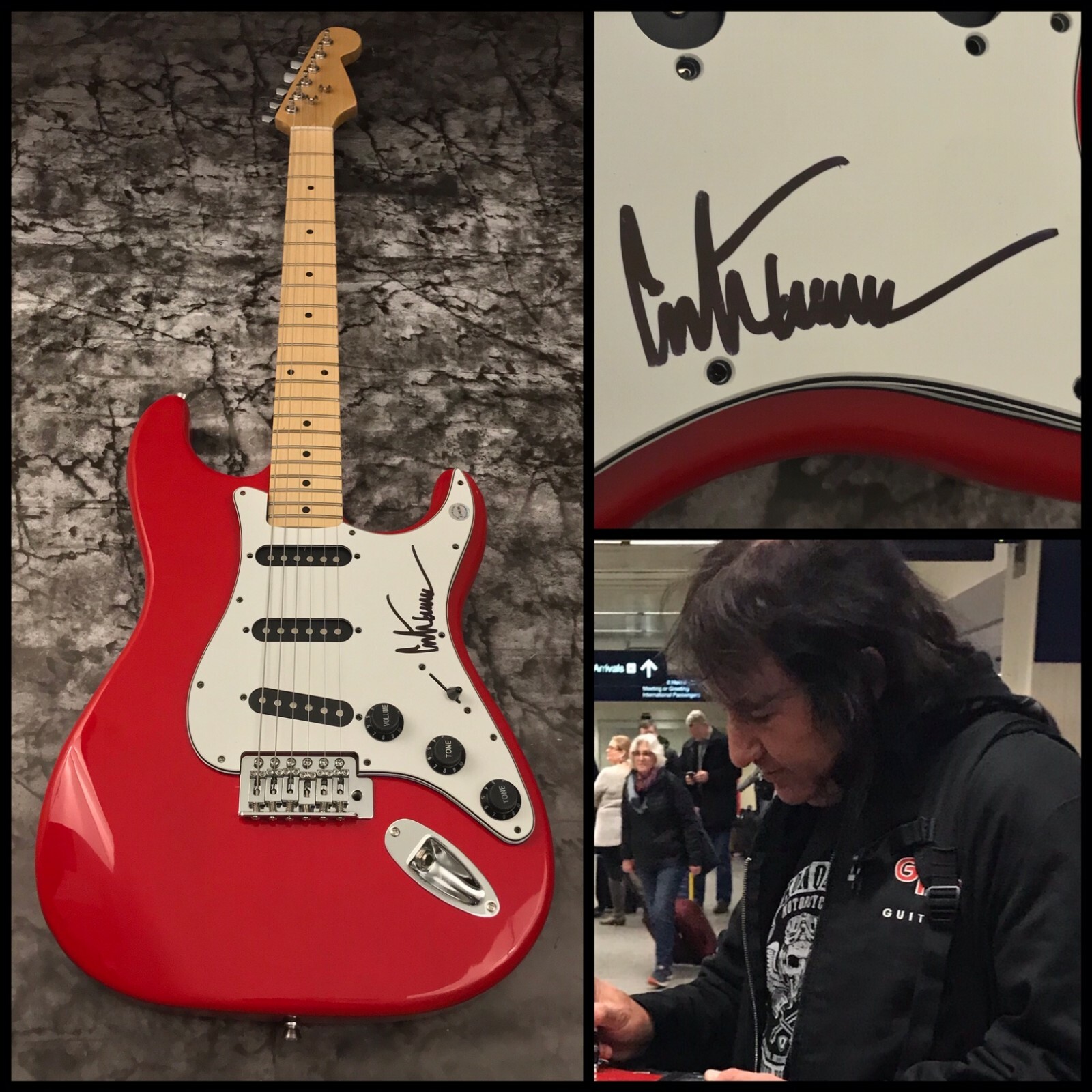 GFA Warrant Band Guitarist * ERIK TURNER * Signed Red Electric Guitar PROOF COA