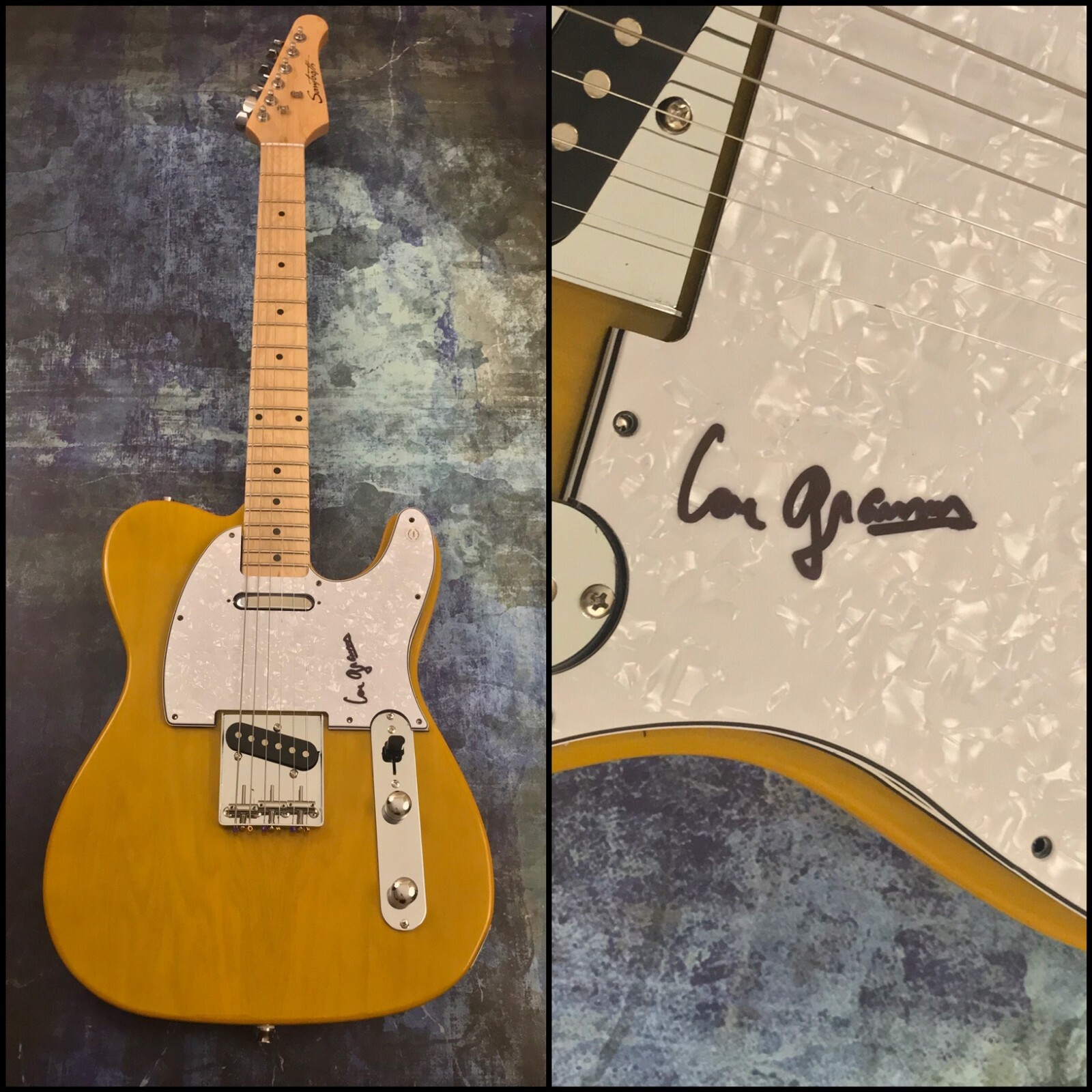 GFA Foreigner Midnight Blue * LOU GRAMM * Signed Electric Tele Guitar COA