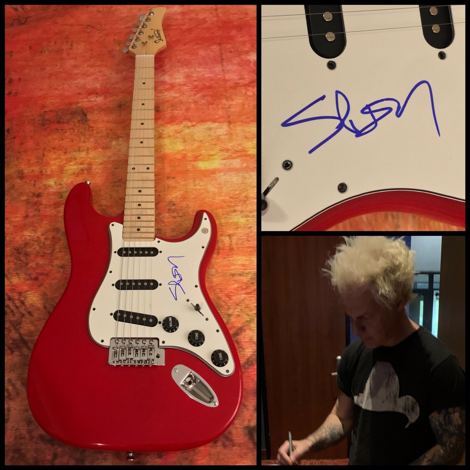 GFA Powerman 5000 Rock Star * SPIDER ONE * Signed Electric Guitar PROOF S3 COA