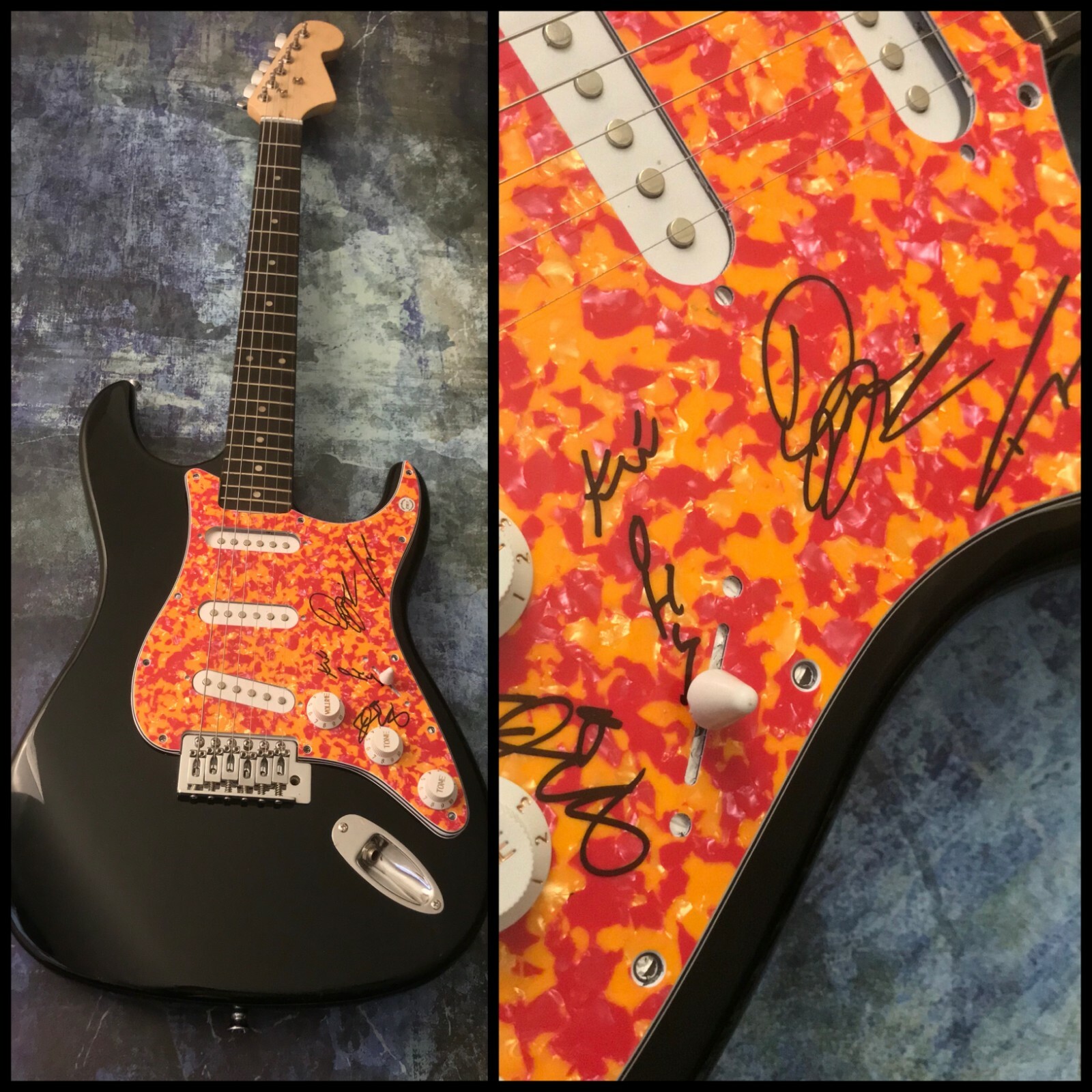 GFA Tim Fluckey x5 Band * ADEMA * Signed Autographed Electric Guitar A3 COA