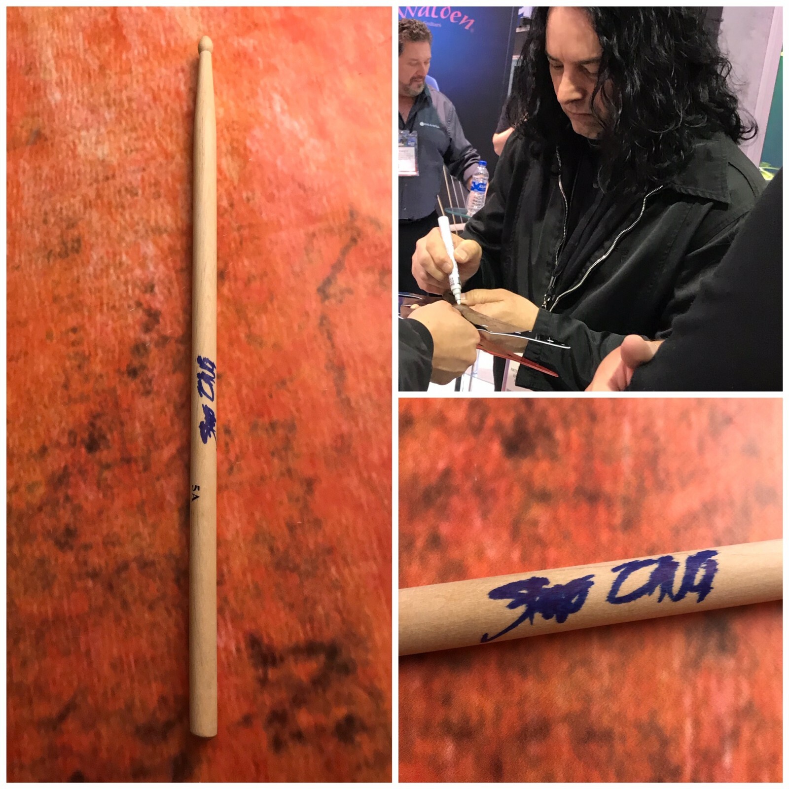 GFA DANZIG & SAMHAIN DRUMMER * STEVE ZING * SIGNED DRUMSTICK PROOF S4 COA COLLECTIBLE MEMORABILIA