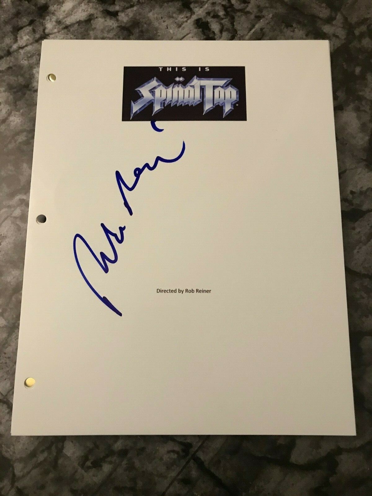 GFA This is the Spinal Tap * ROB REINER * Signed Autographed Movie Script COA