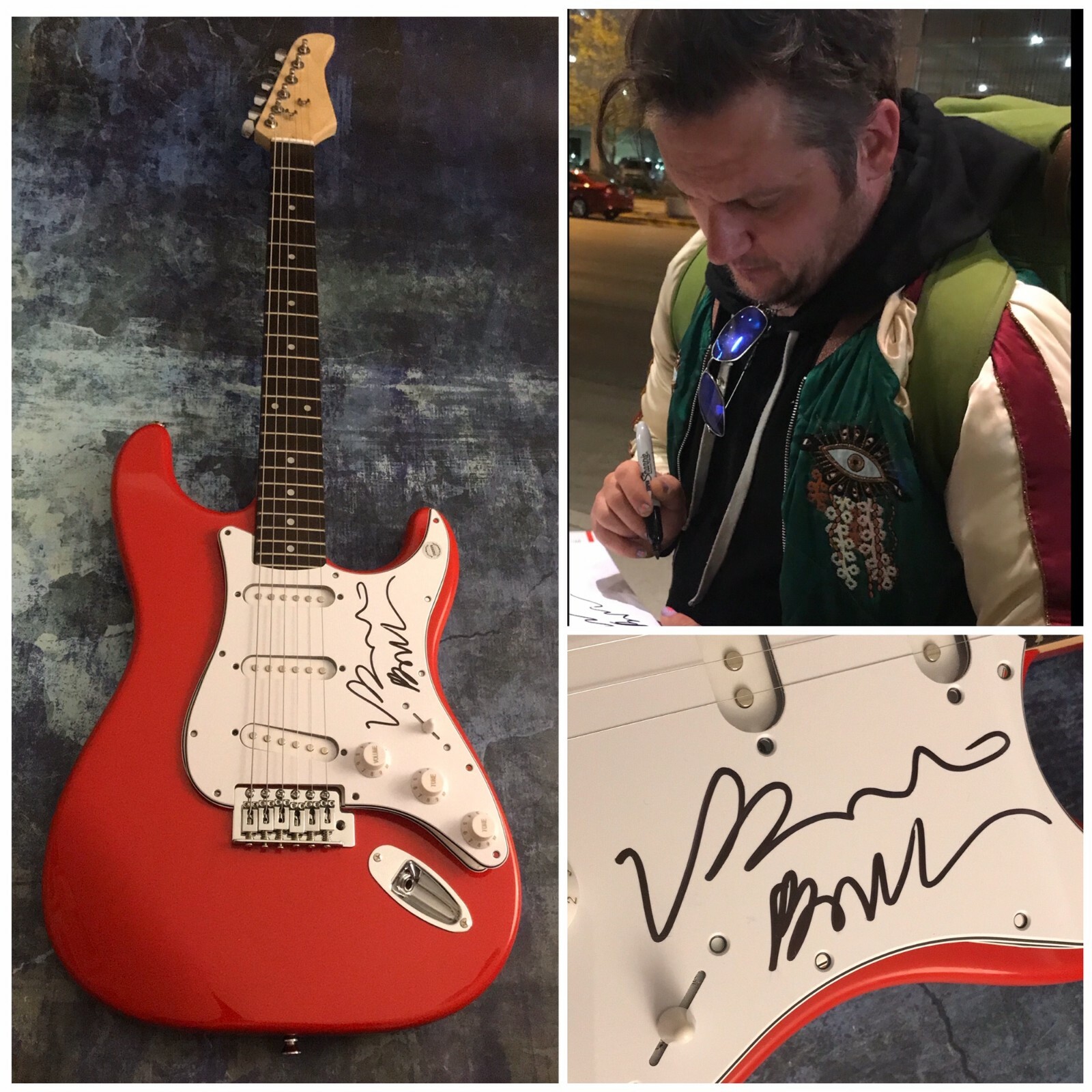 GFA Modest Mouse Float On * ISAAC BROCK * Signed Electric Guitar PROOF B3 COA